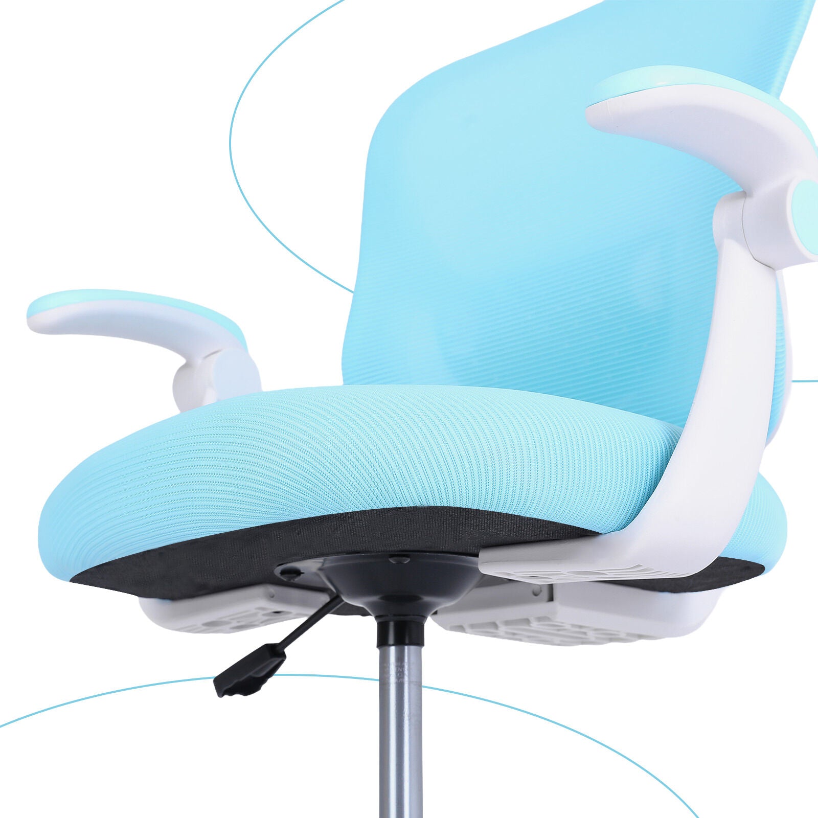 Kids Desk Chair - Children Office Study Seat with Footrest CILO - Blue 9
