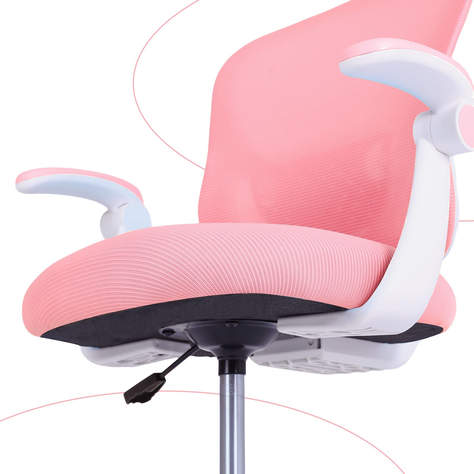 Kids Desk Chair - Children Office Study Seat with Footrest CILO - Pink 9