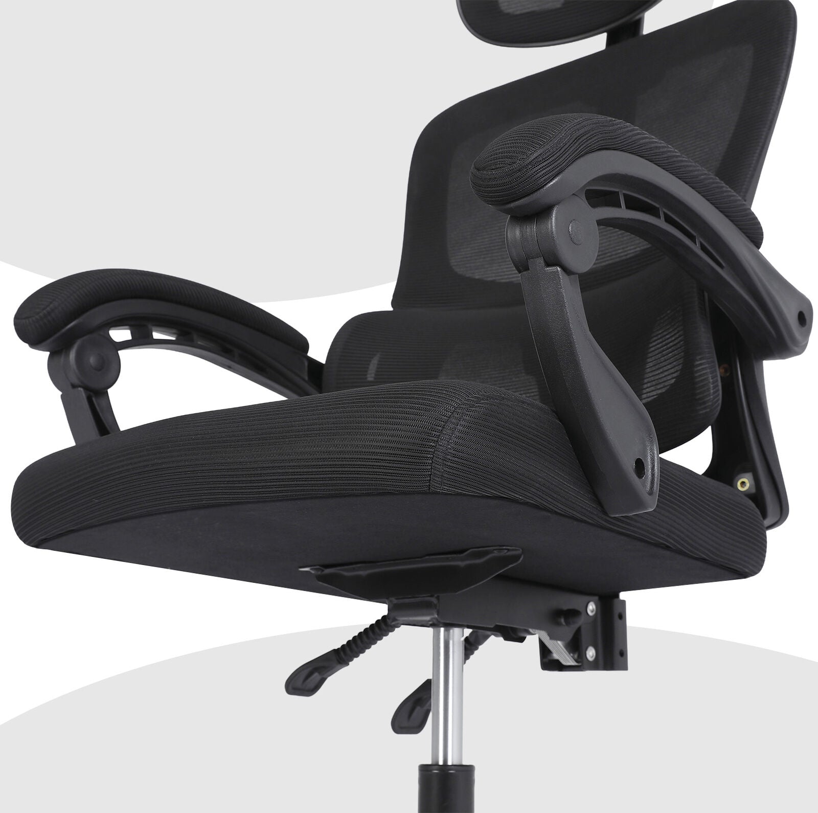 Ergonomic Reclining Office Chair - Lumbar Support, Adjustable Headrest VELTRA - BLACK 10
