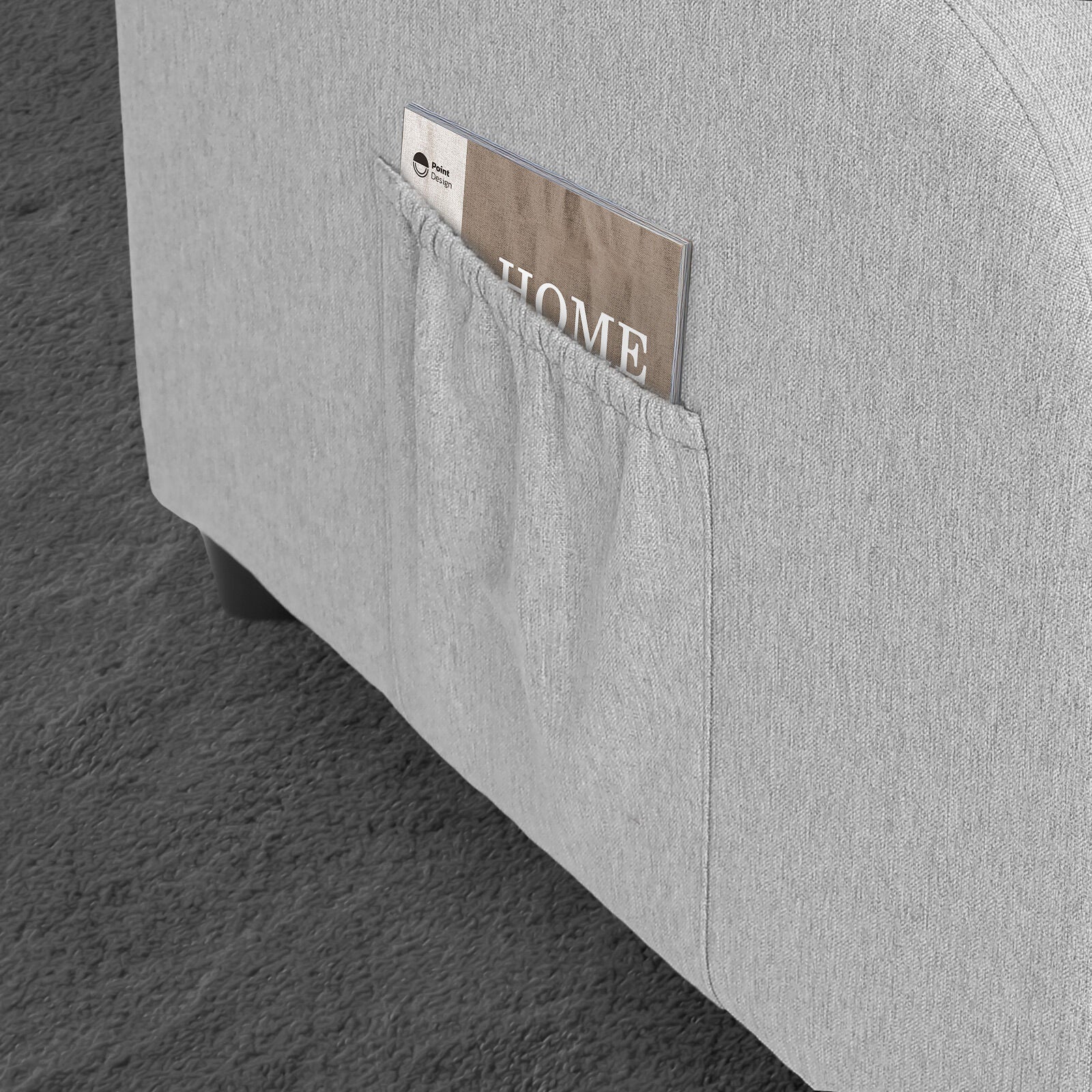 Home Recliner Chair - Linen Fabric Sofa Lounge Armchair SHILOH GREY 7