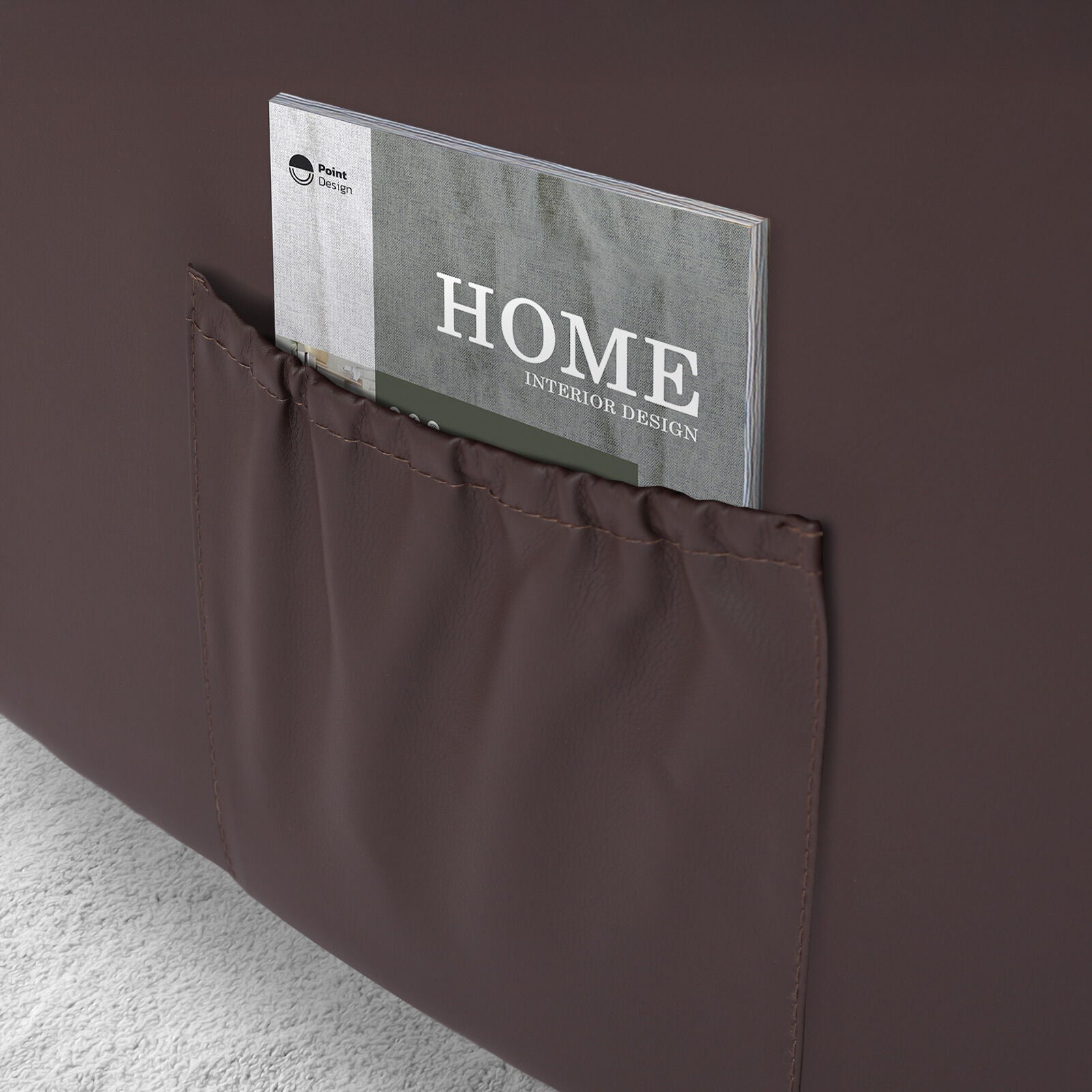 Home Recliner Chair - PU Leather Sofa Lounge Armchair MARLO BROWN 7