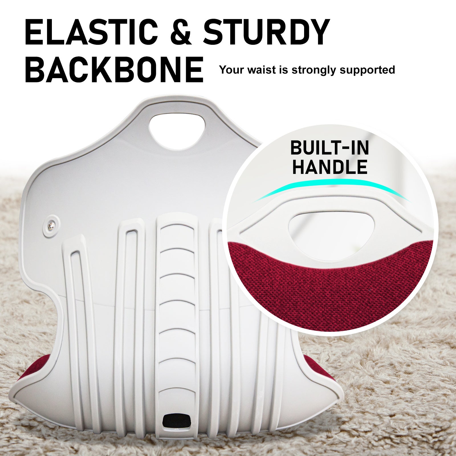 2X Slender Chair Posture Correction Seat Floor Lounge Padded Stackable RED 6