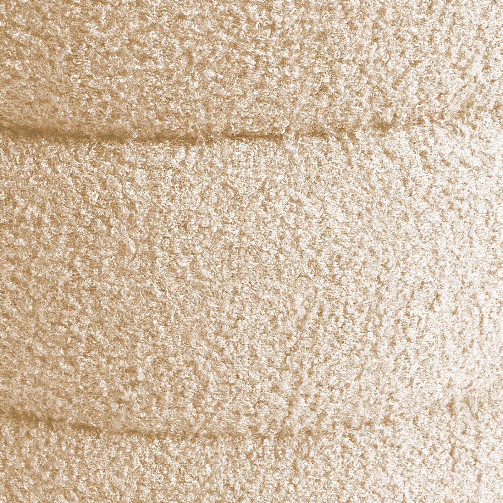 Round Stacked Ottoman Stool Teddy Fleece Fabric Foot Rest 38cm BEIGE 7