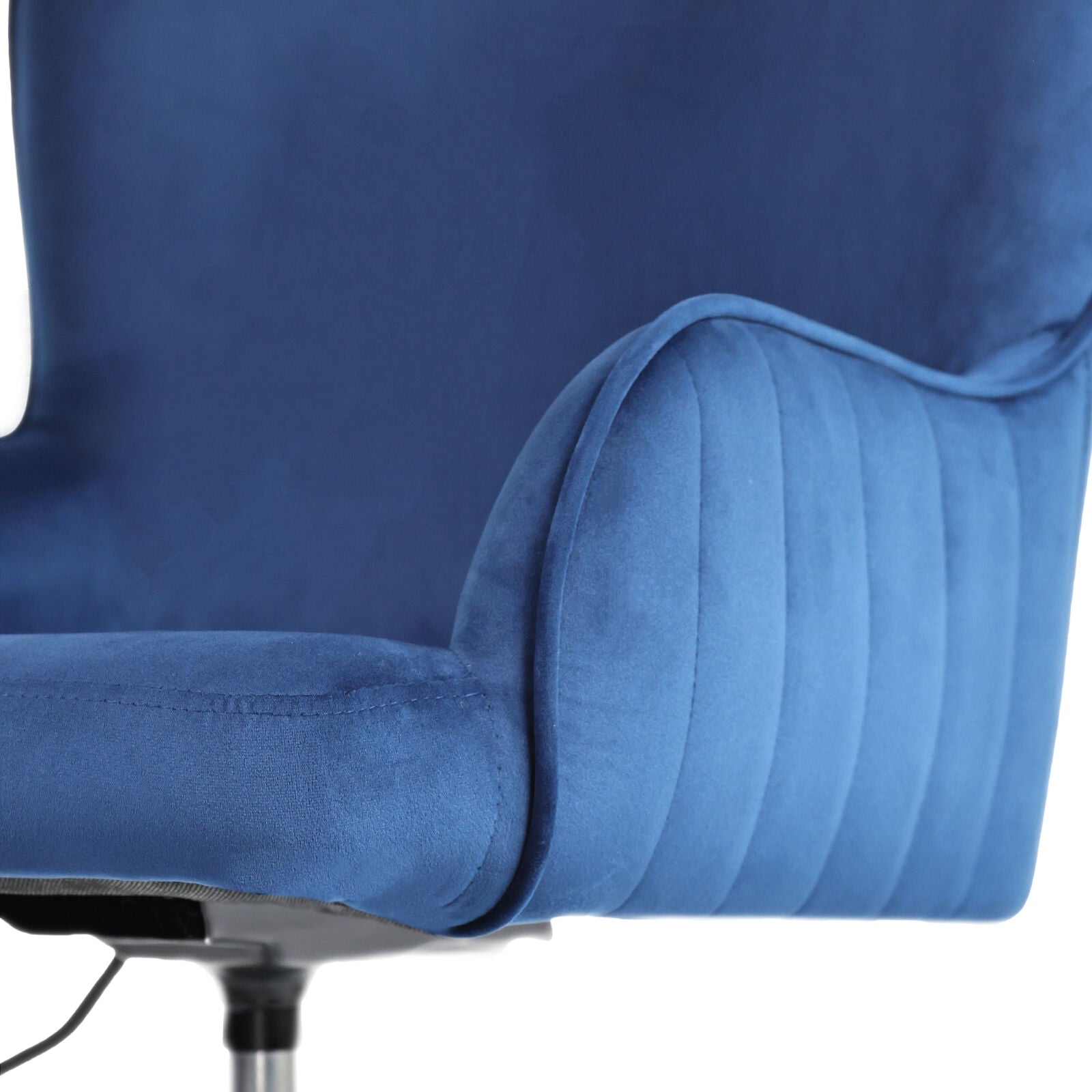 Desk Armchair - Home Office Swivel Chair Adjustable Height Seat PLUME BLUE 9
