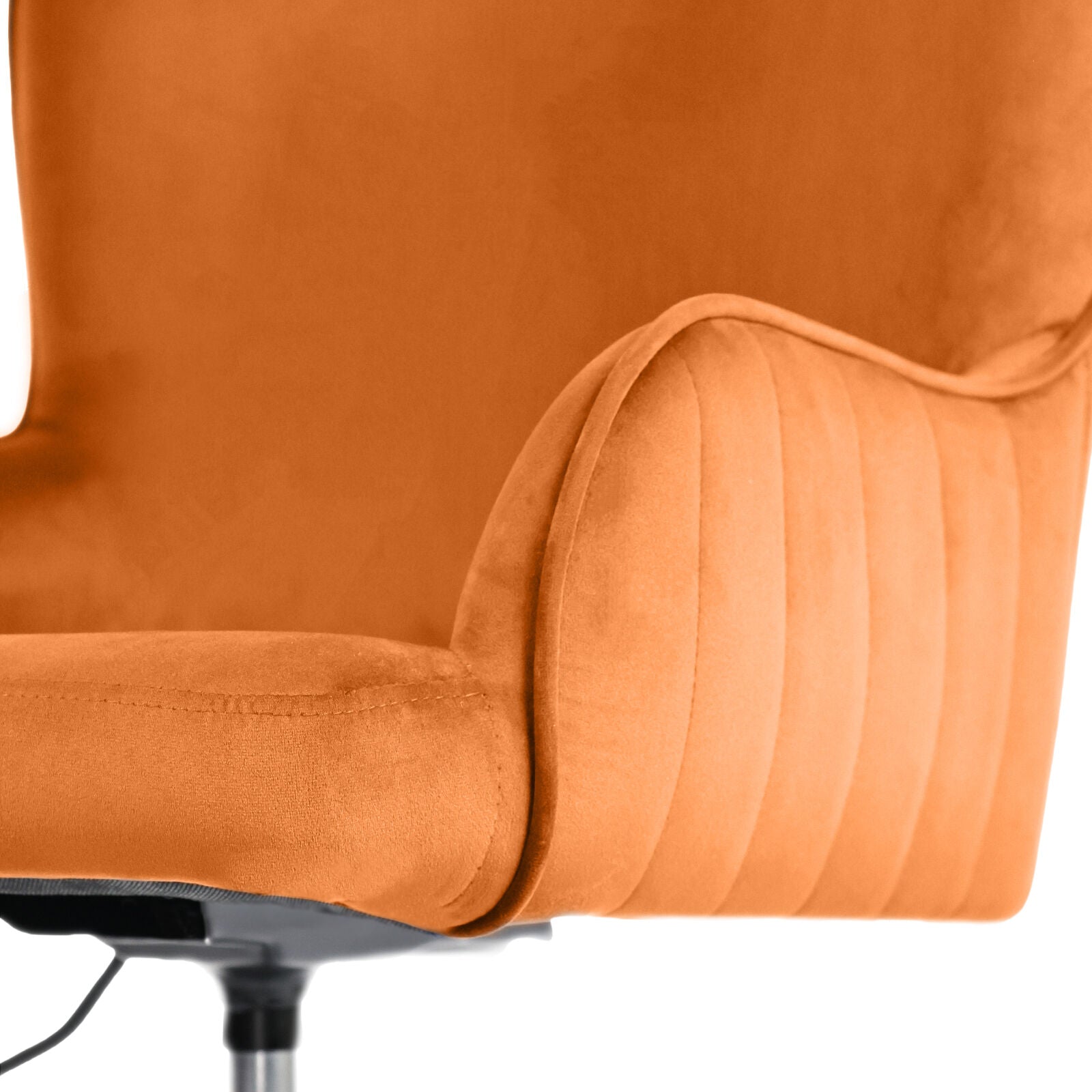 Desk Armchair - Home Office Swivel Chair Adjustable Height Seat PLUME ORANGE 8