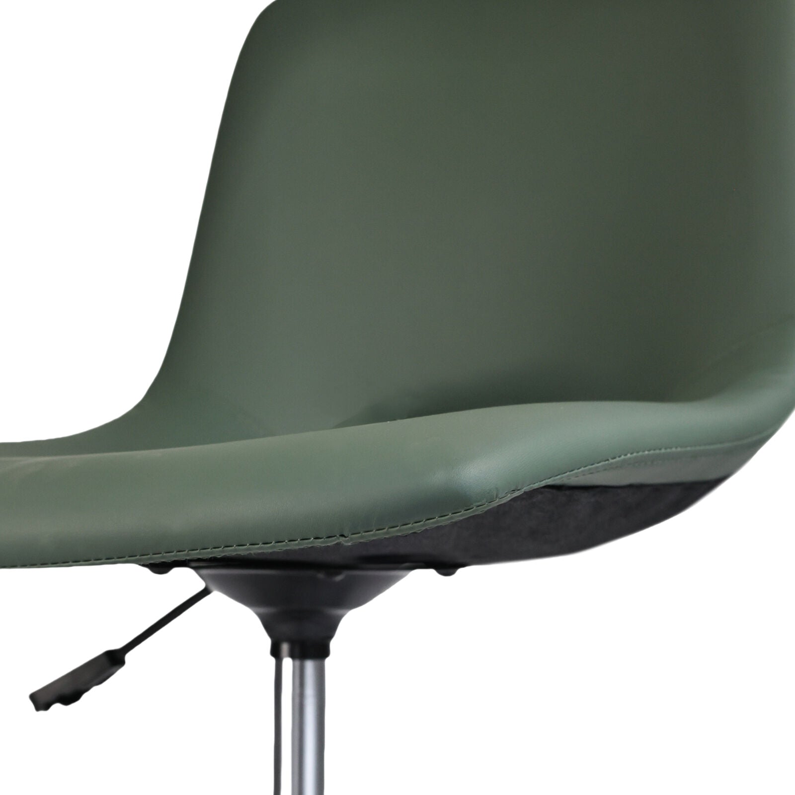 2 Set Office Desk Chair - PU Leather Home Swivel Chair Cut-Out Seat HALO GREEN 8
