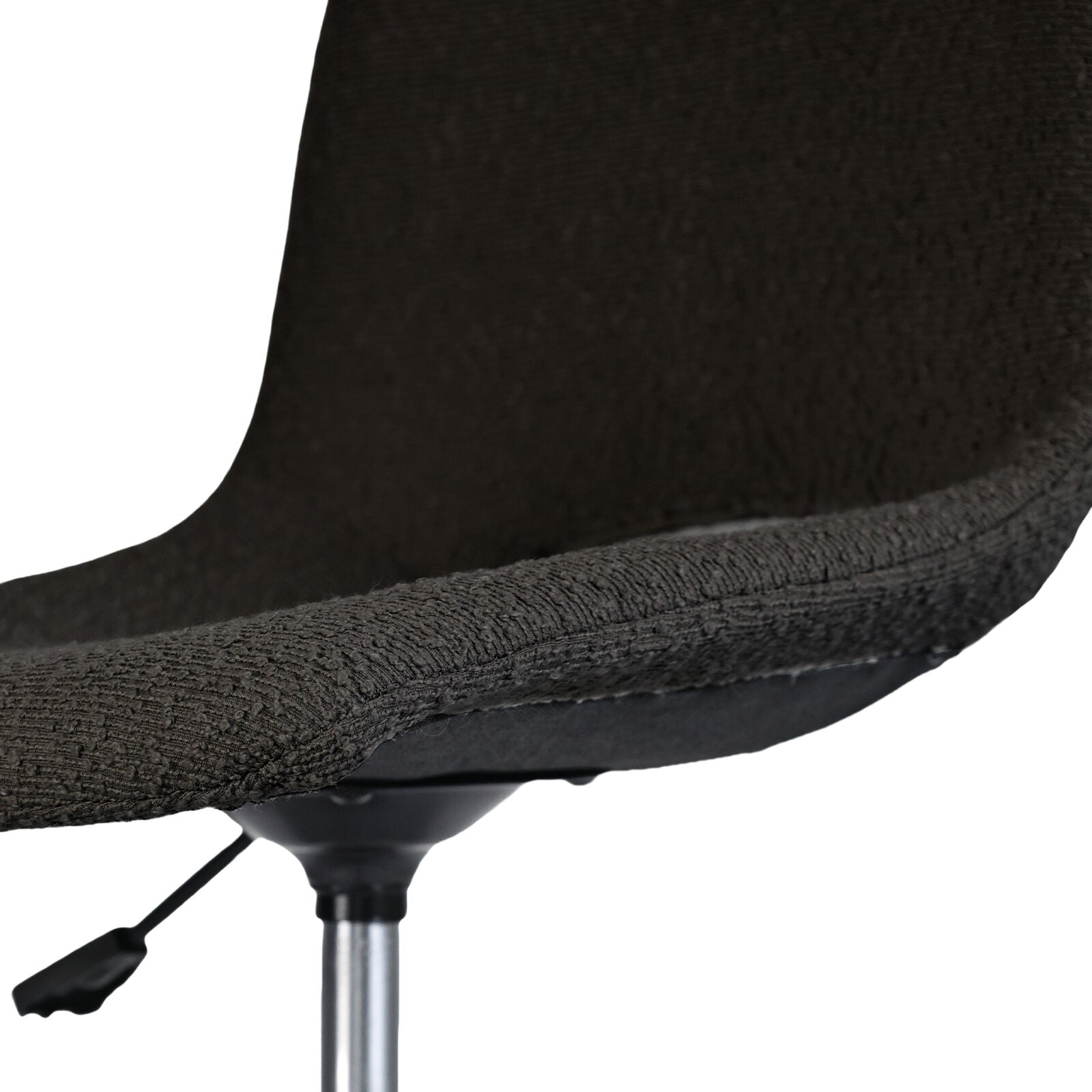 2 Set Office Desk Chair - Loop Yarn Fabric Home Swivel Chair Cut-Out Seat HALO BLACK 10