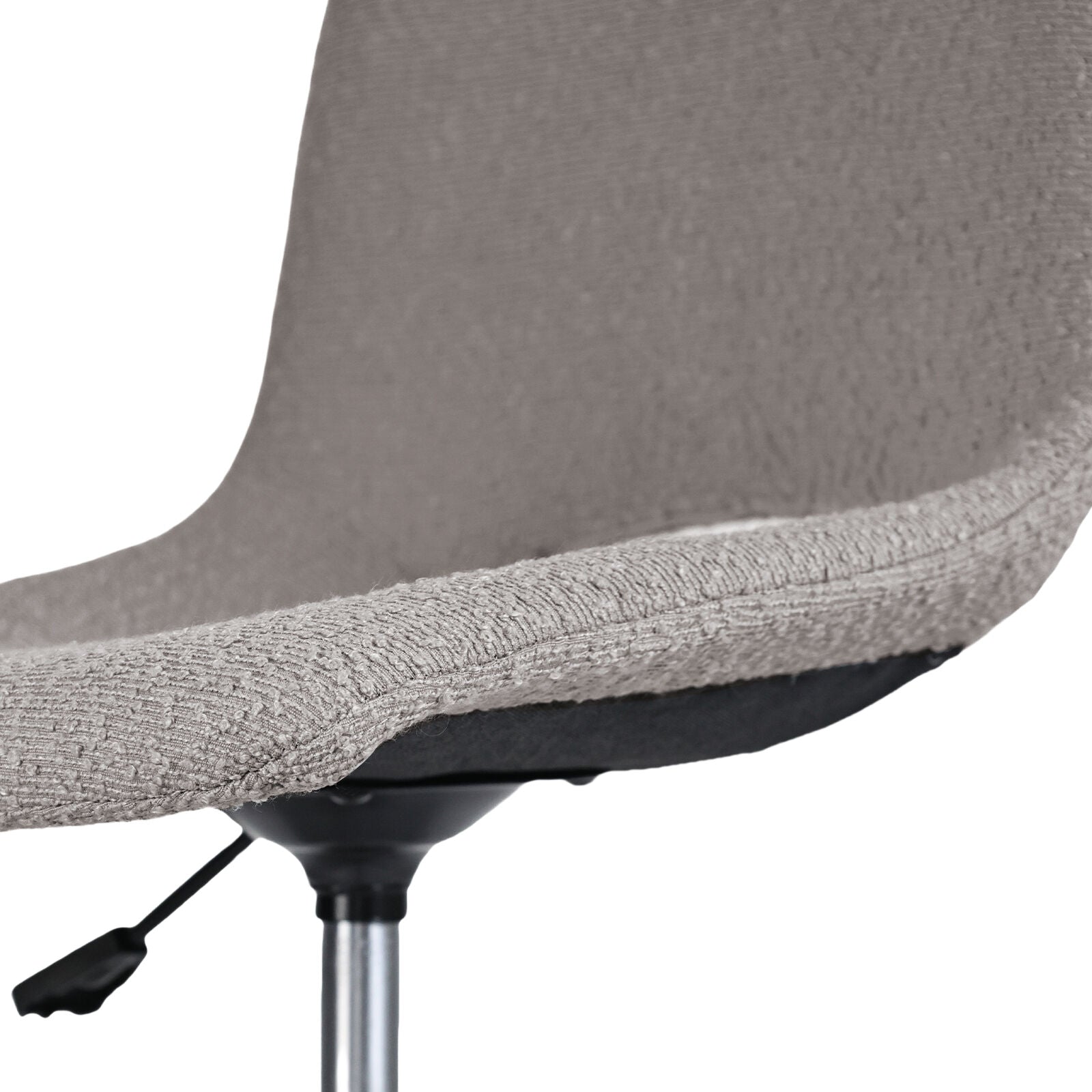 2 Set Office Desk Chair - Loop Yarn Fabric Home Swivel Chair Cut-Out Seat HALO GREY 8