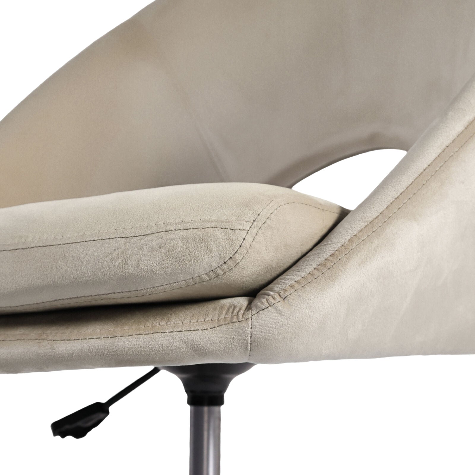 Office Desk Chair - Velvet Home Office Swivel Computer Seat COVE CREAM 9
