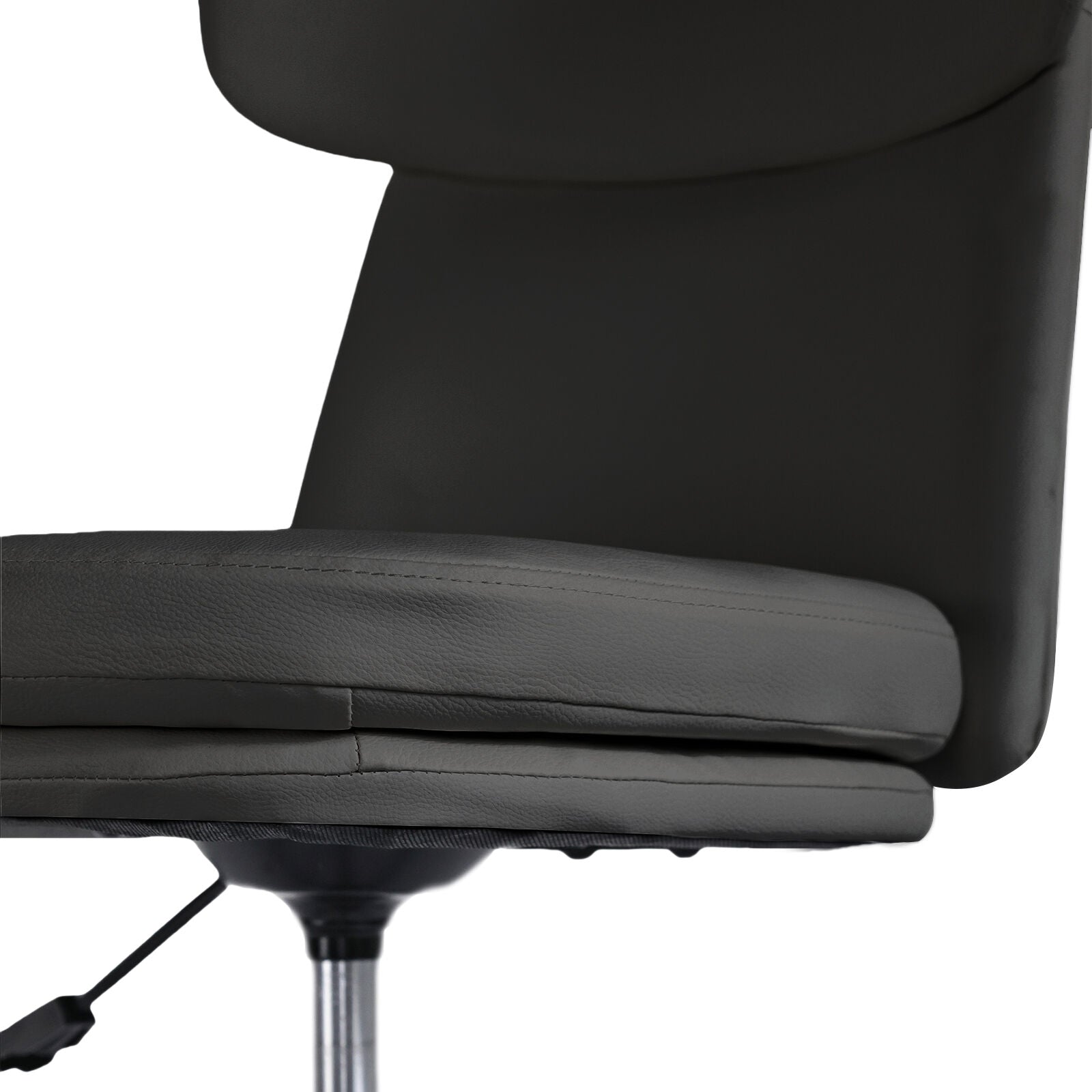 Office Desk Chair - PU Leather Home Office Swivel Chair Computer Seat BLACK 8