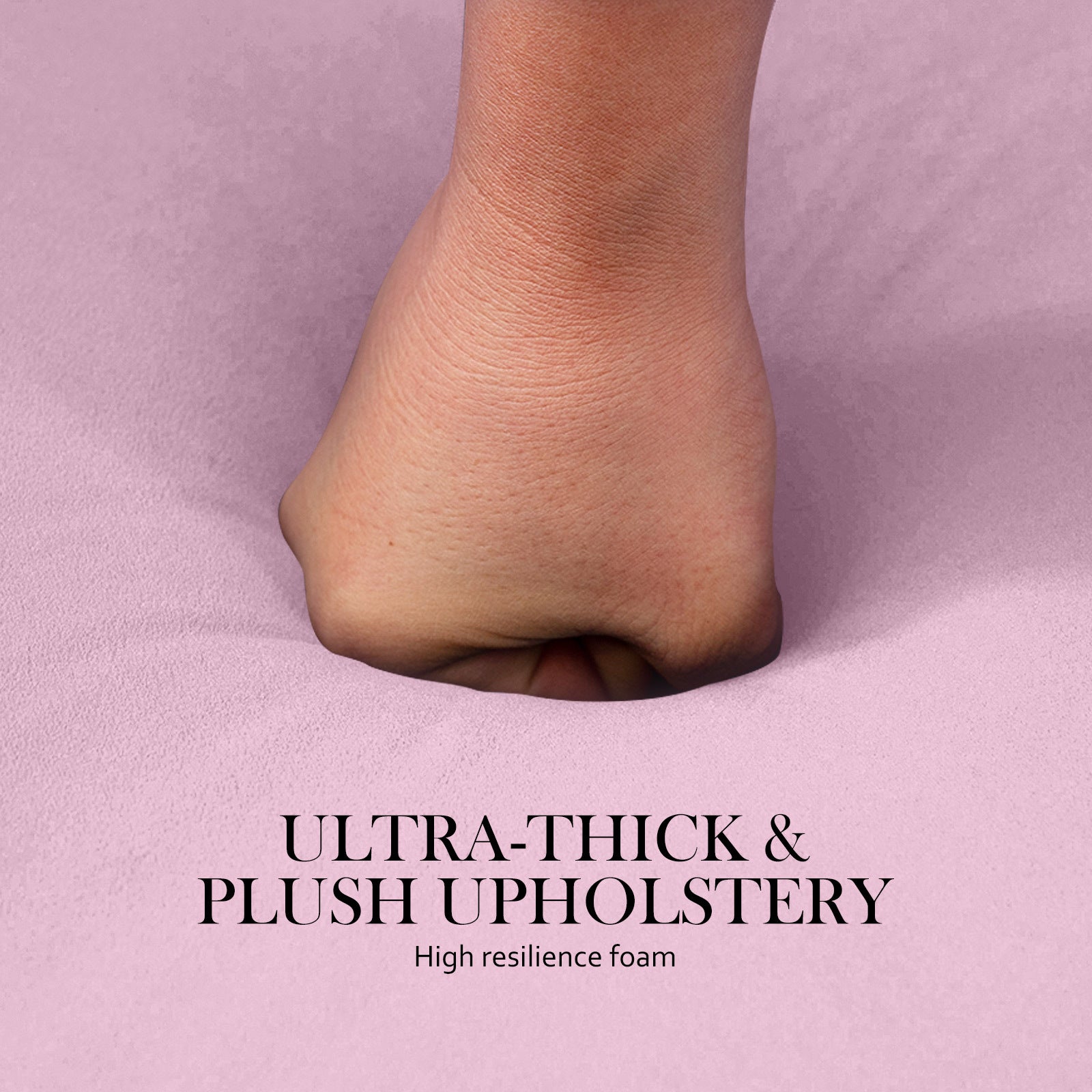 Ottoman Foot Stool Velvet Fabric Metal Leg Round PINK 8