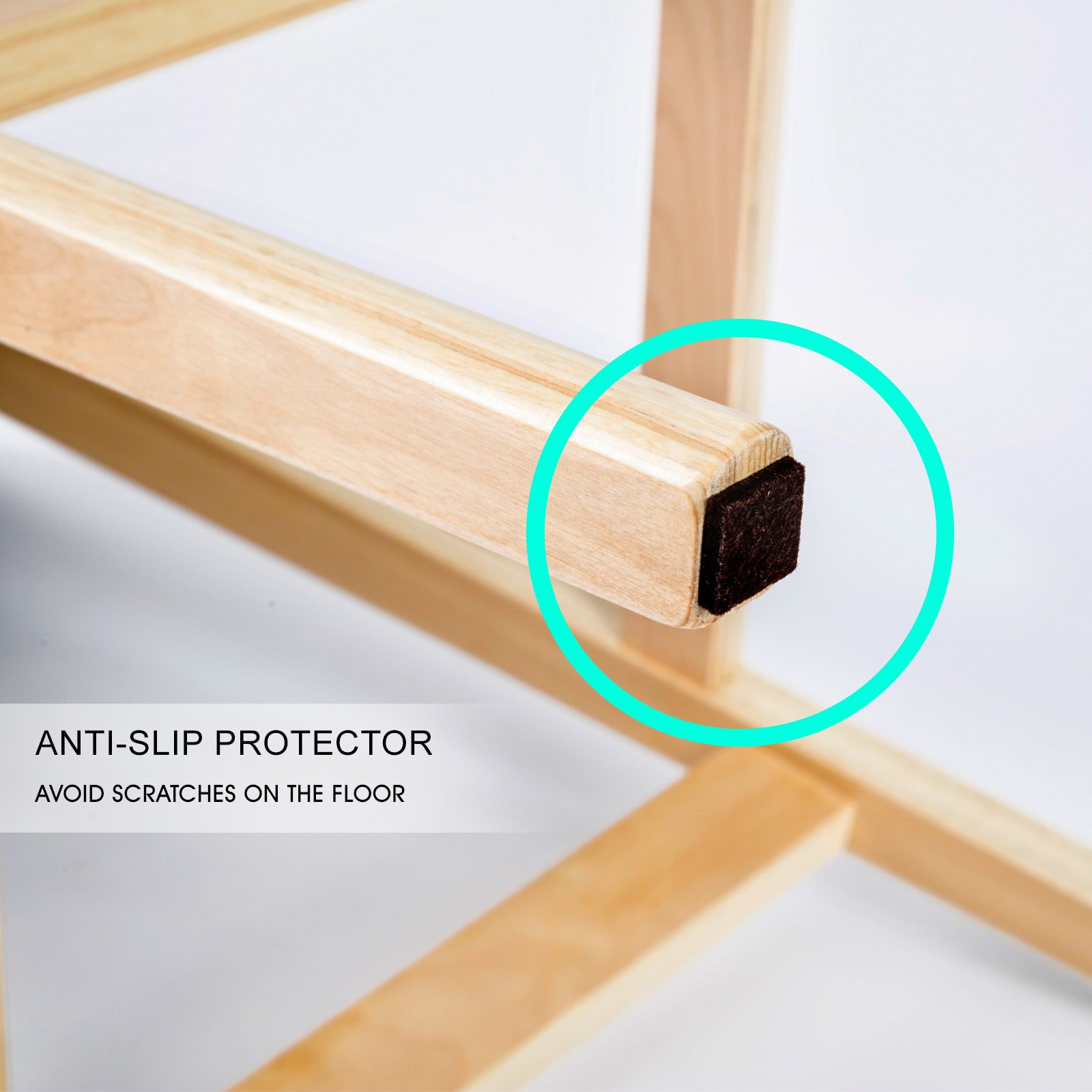 2X Wooden Bar Stool Dining Chair Leather SOPHIA 74cm WHITE 6