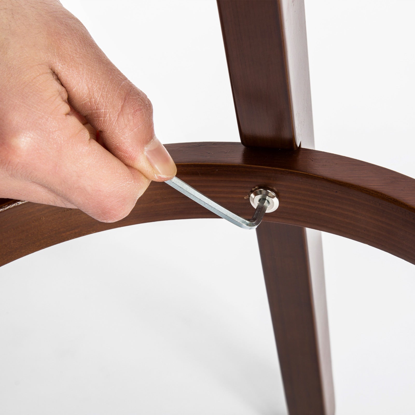 4X Wooden Bar Stool Dining Chair Leather LEILA 72cm BLACK BROWN 11