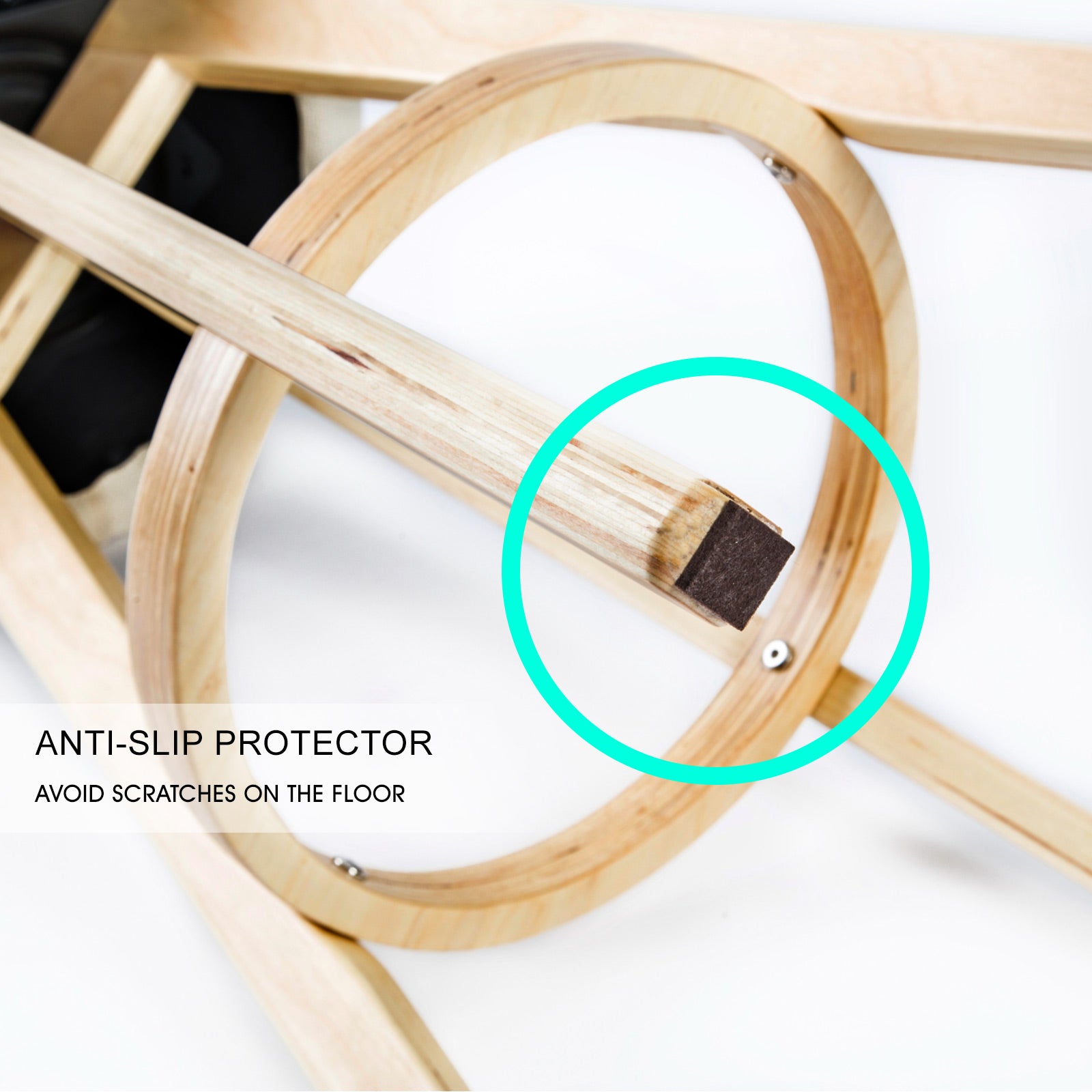 4X Wooden Bar Stool Dining Chair Leather LEILA 72cm BLACK 6