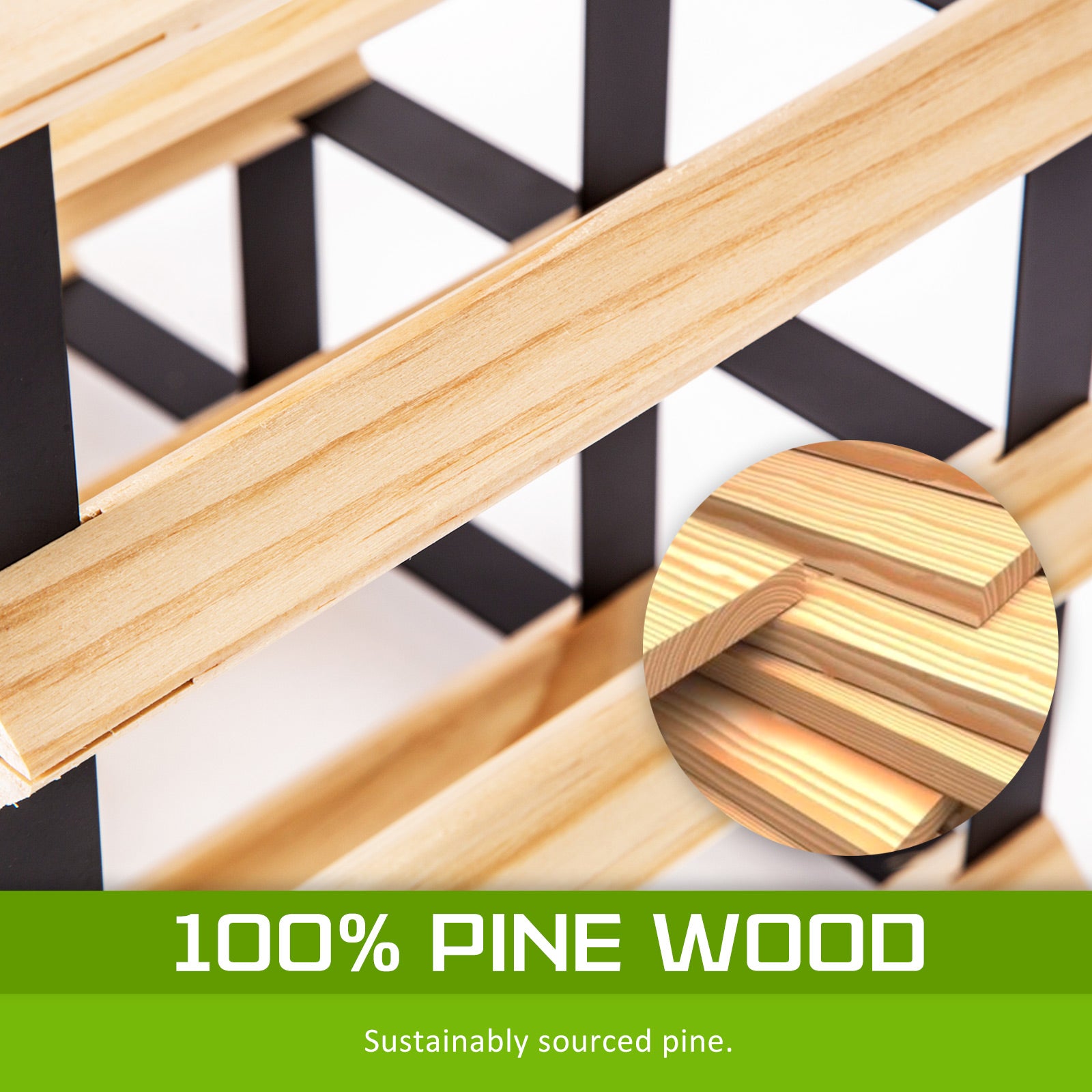 Timber Wine Rack Storage Cellar Organiser 12 Bottle 6