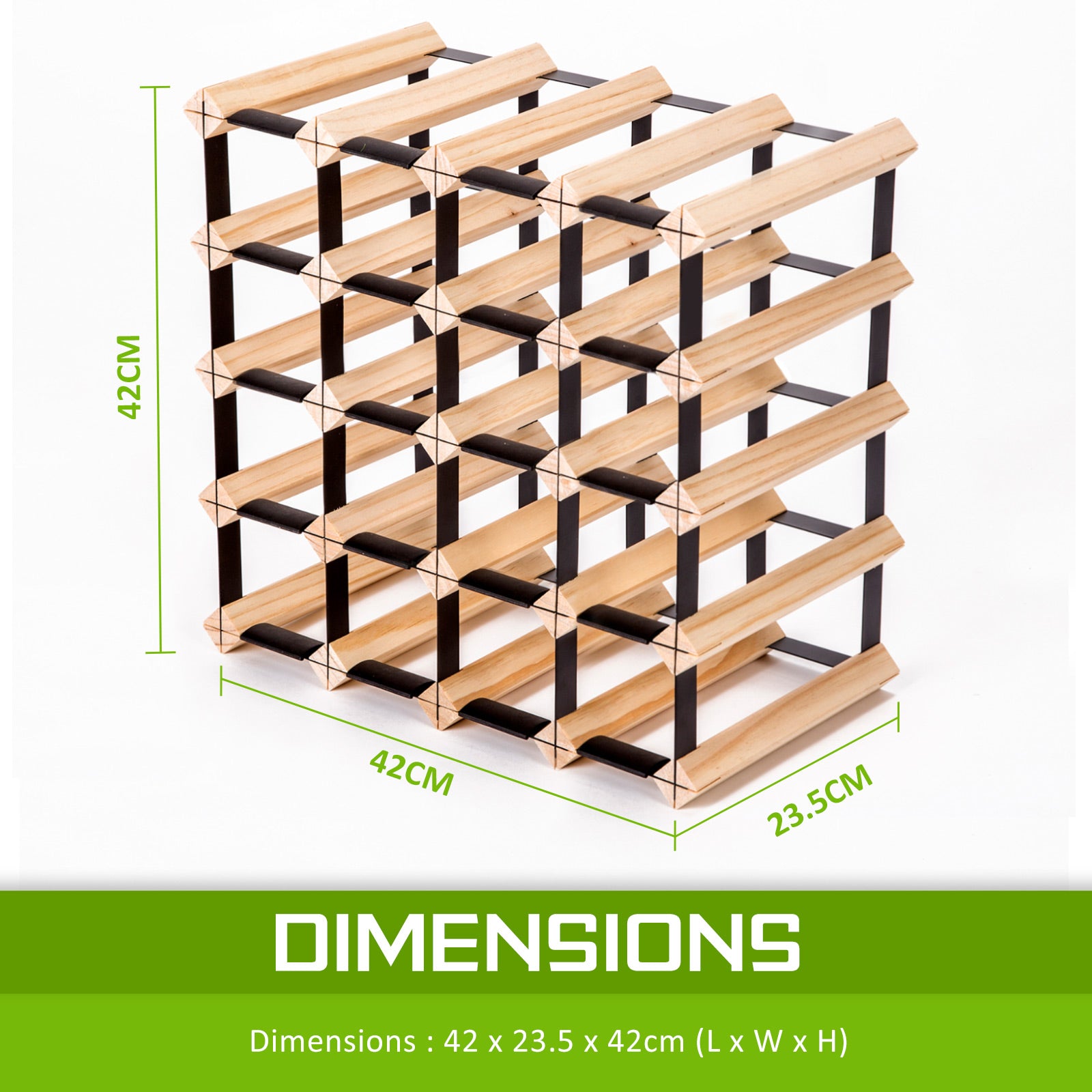 Timber Wine Rack Storage Cellar Organiser 20 Bottle 11