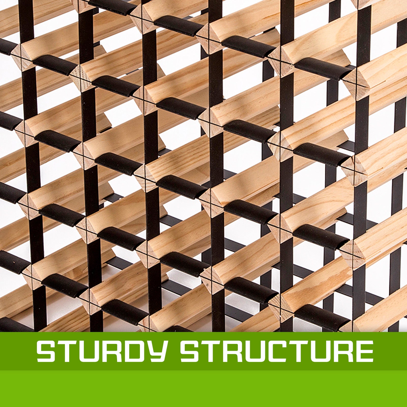 Timber Wine Rack Storage Cellar Organiser 42 Bottle 5