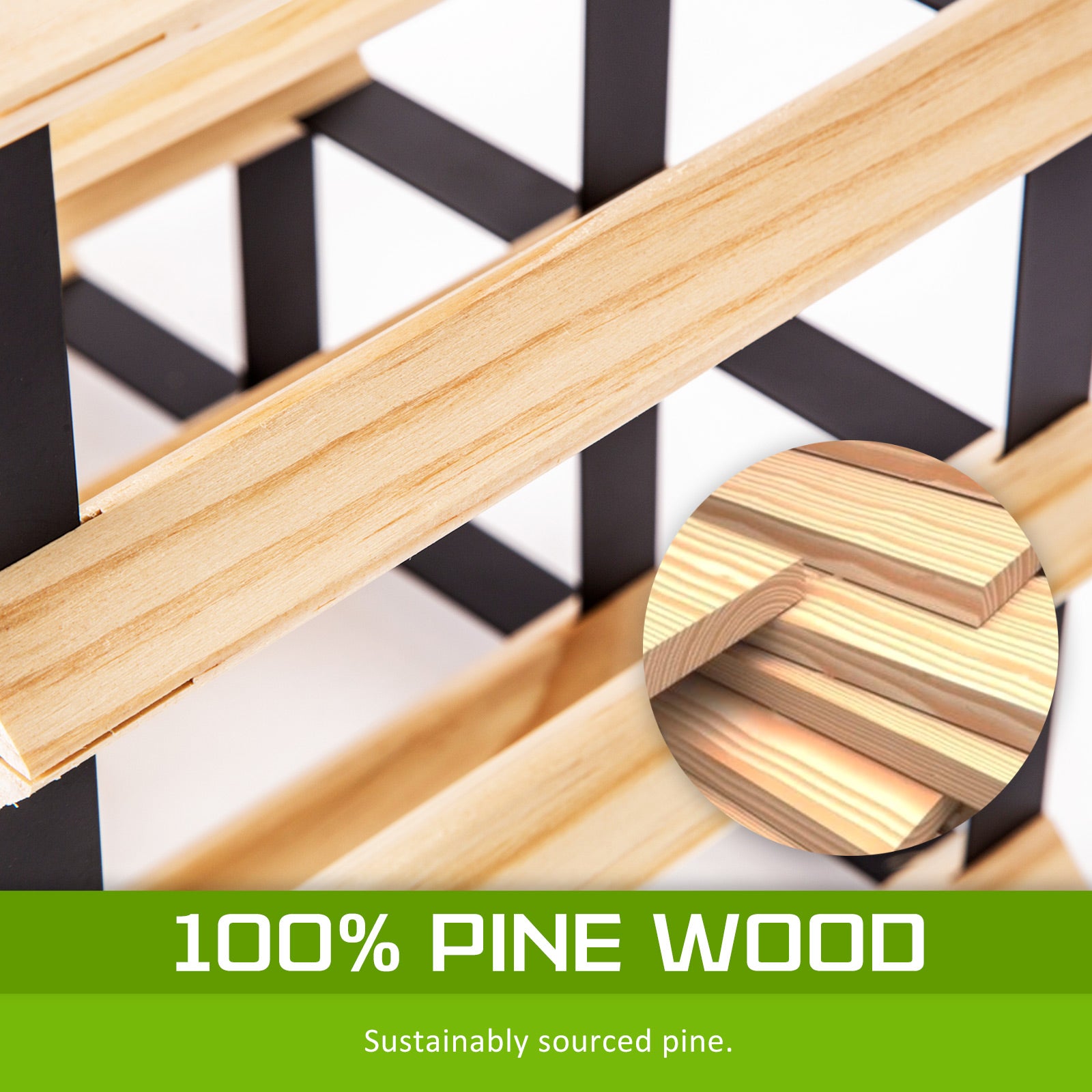 Timber Wine Rack Storage Cellar Organiser 72 Bottle 6