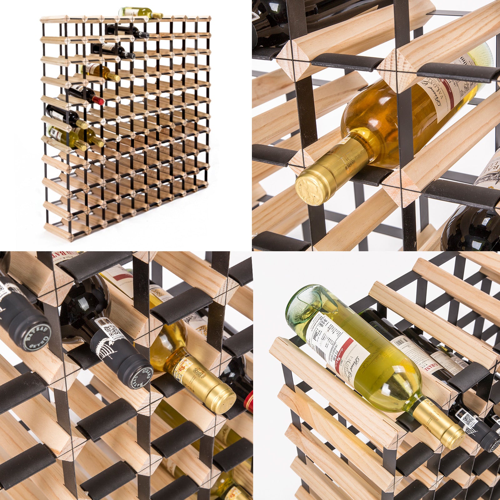 Timber Wine Rack Storage Cellar Organiser 110 Bottle 3