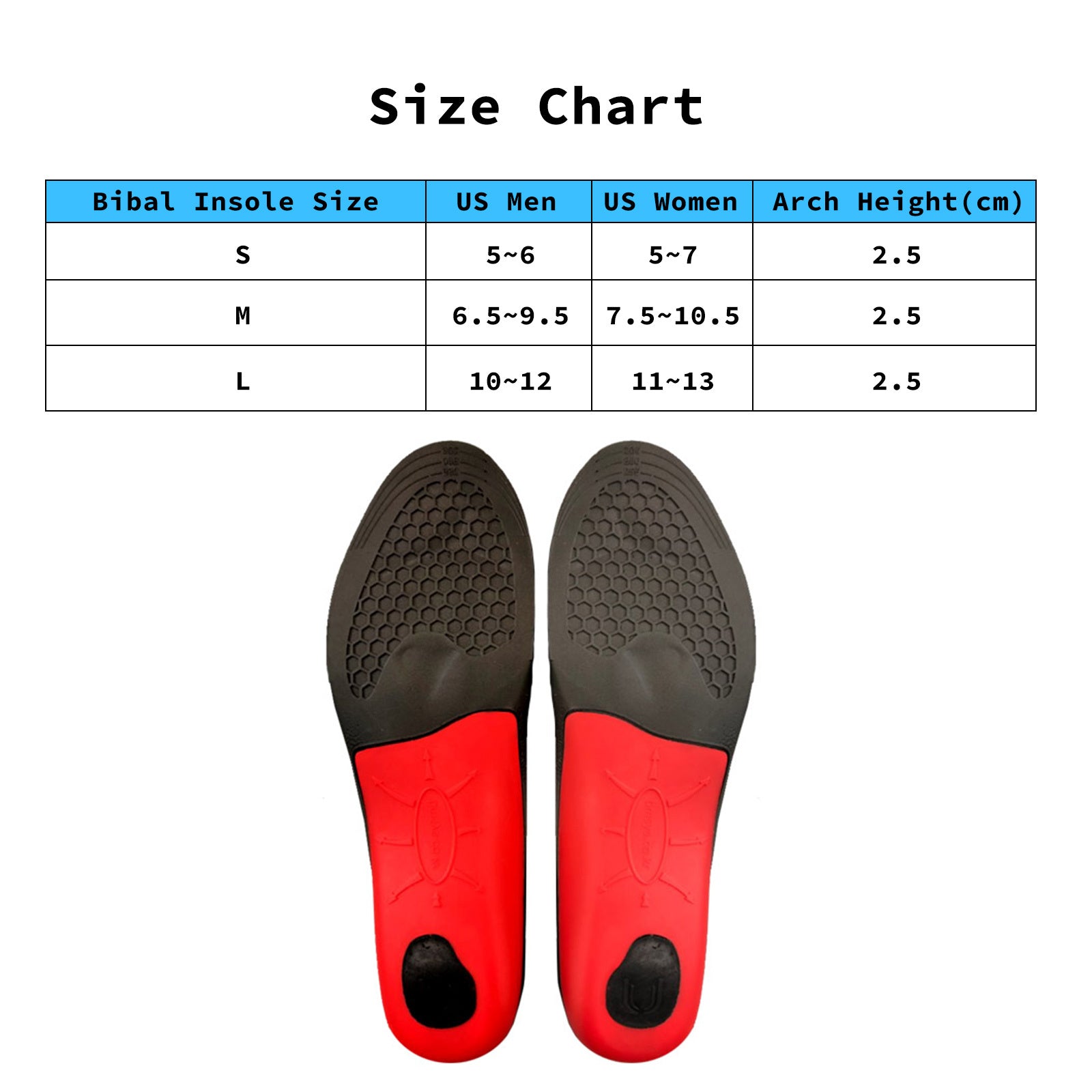 Full Whole Insoles Shoe Inserts M Size Arch Support Foot Pads 9