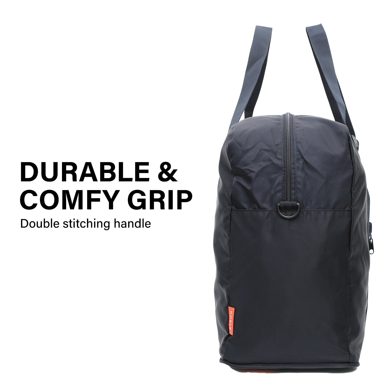 Shopper Bag Travel Duffle Bag Foldable Laptop Luggage Nylon KO-BOSTON NAVY 6