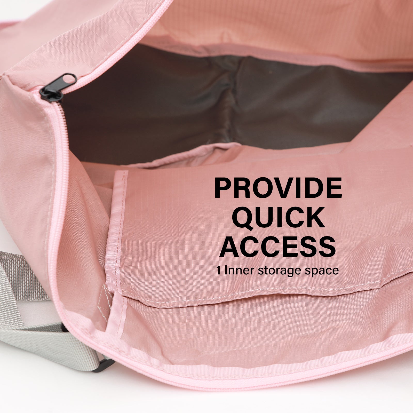 Shopper Bag Tote Bag Foldable Travel Laptop Grocery Nylon KO-DUAL PINK 5