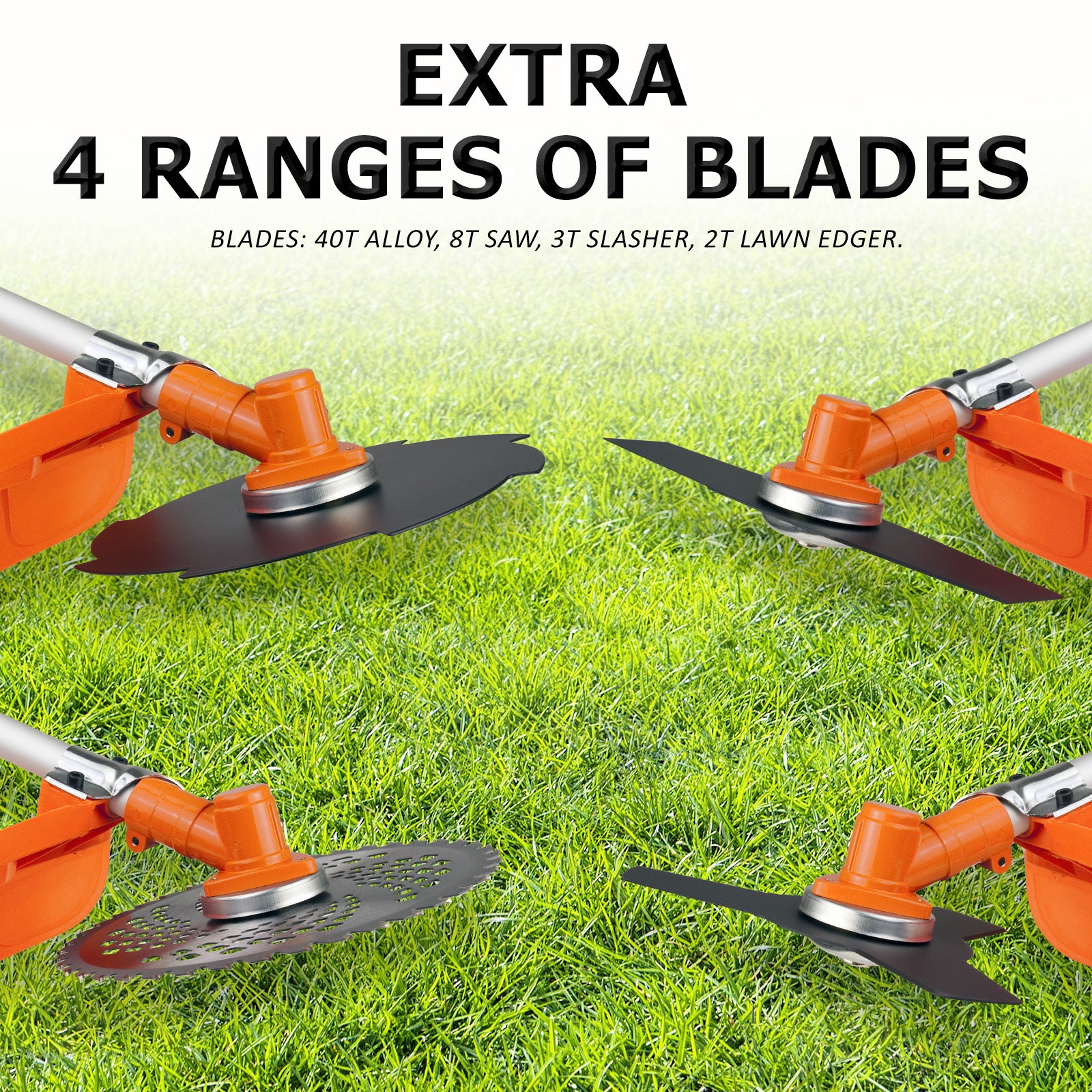 Garden Whipper Snipper Brush Cutter 43cc + 4 Blade 10