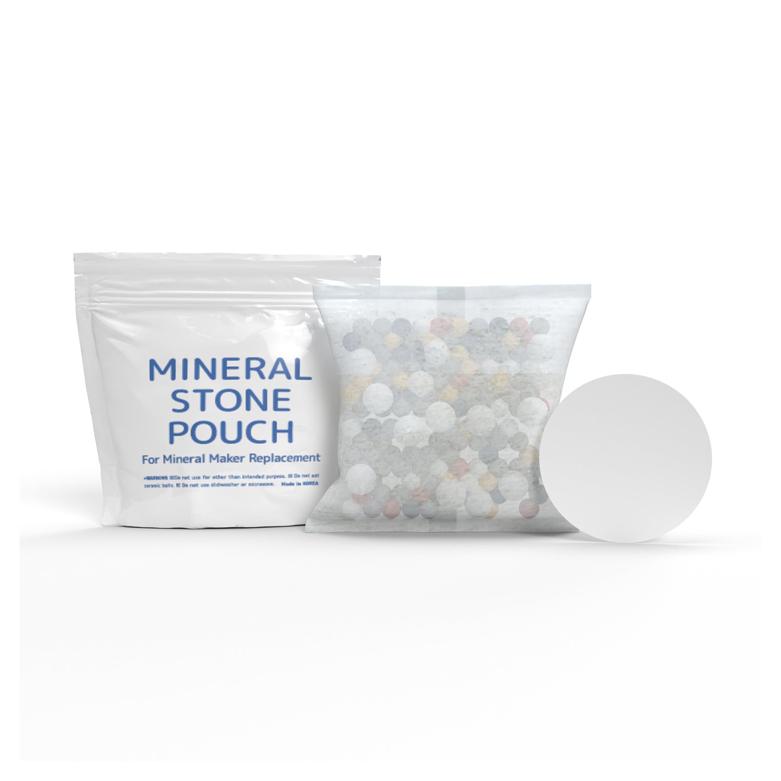 2X Alkaline Mineral Maker Stone Pouch Water Filter Pad Replacement Ceramic Balls 3