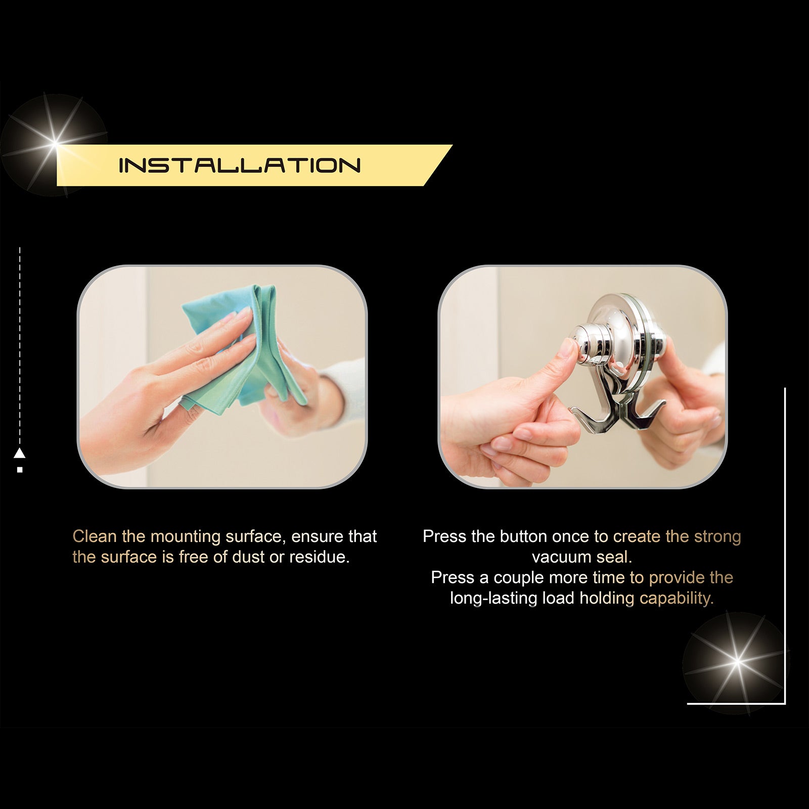 Double Corner Shelf Removable Suction BLACK 5