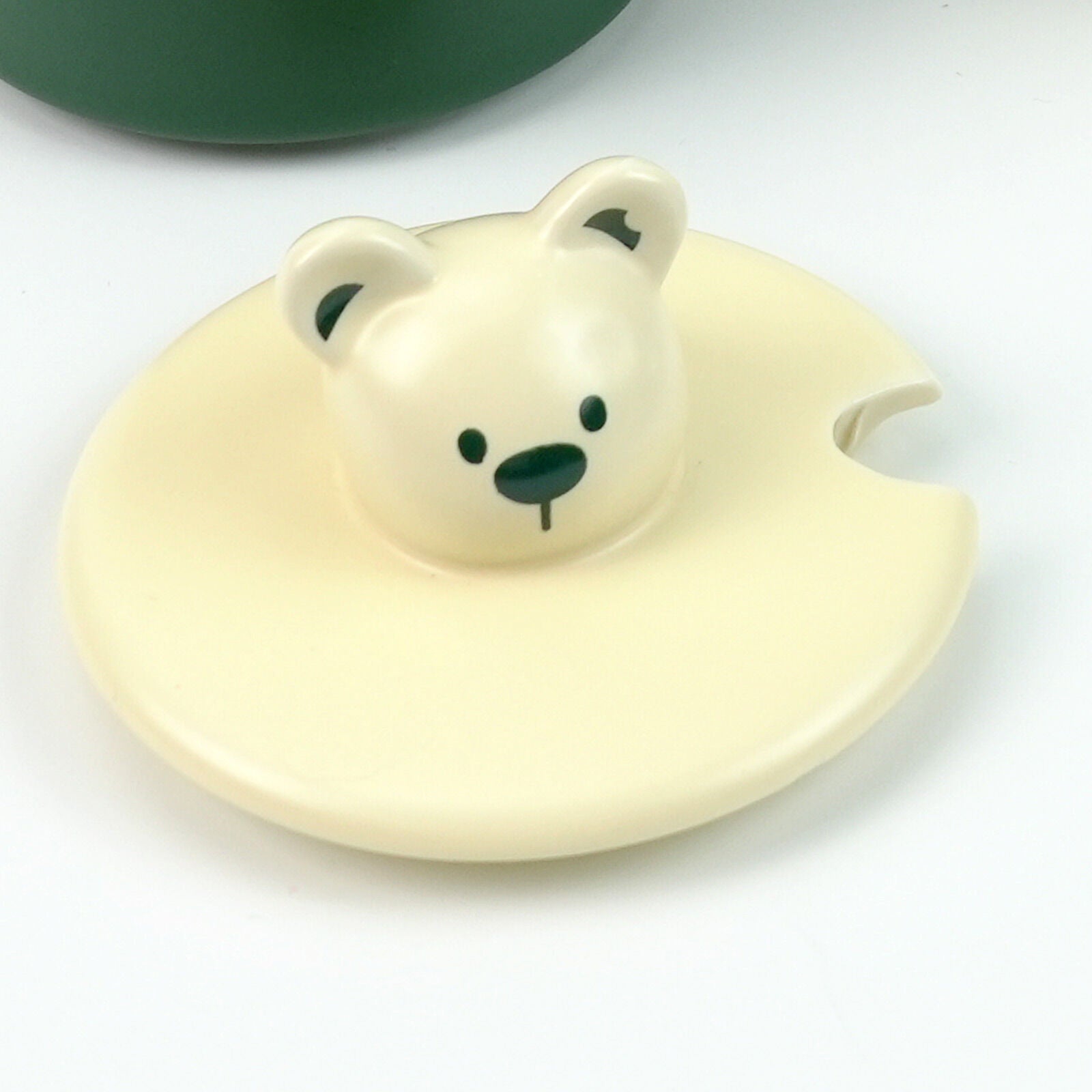 2X High-Fired Ceramic Porcelain Mug Set with Lid 400ml Bear w Tea Spoon GREEN 8