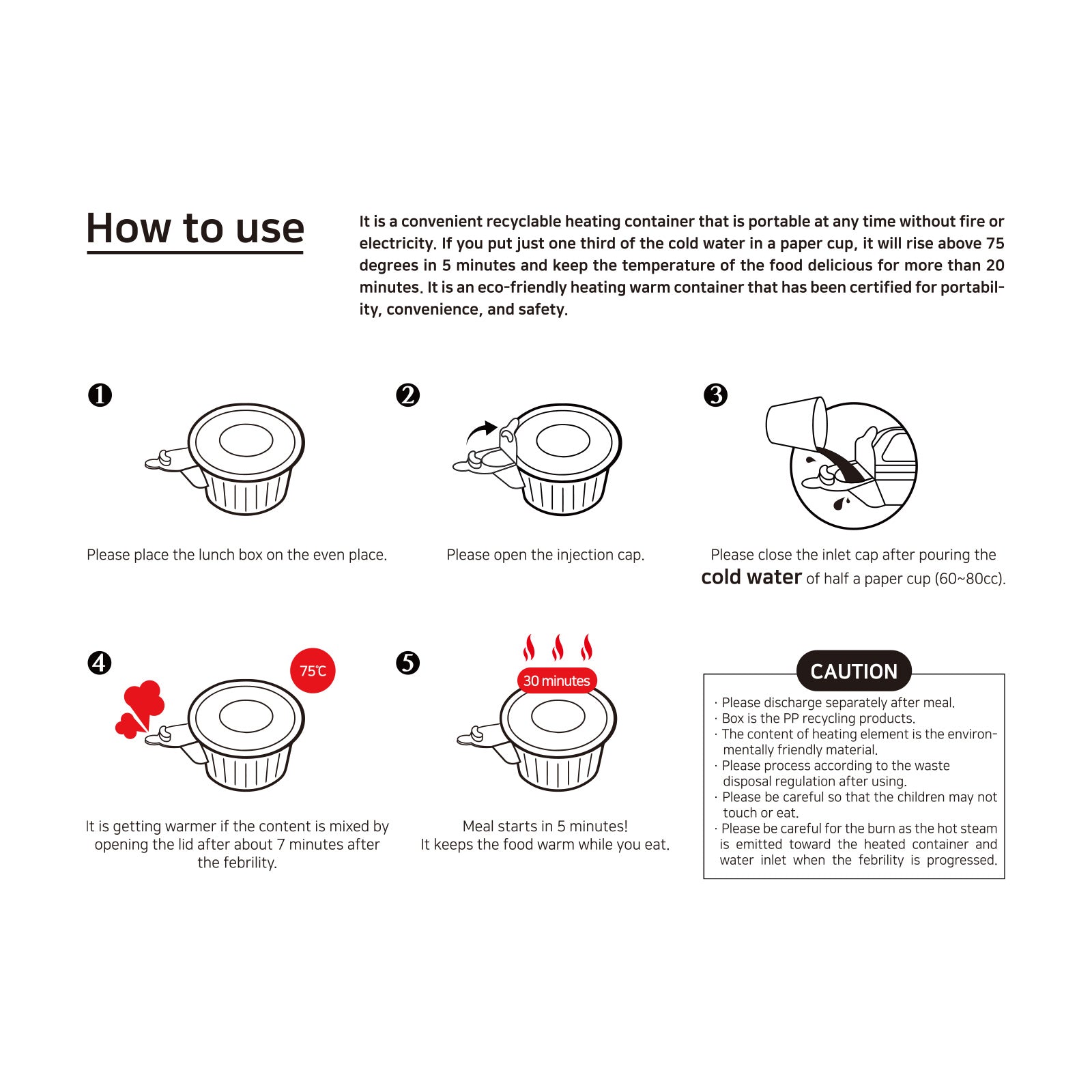 100 Pack Dalat Heating Lunch Box Container 26cm A 6