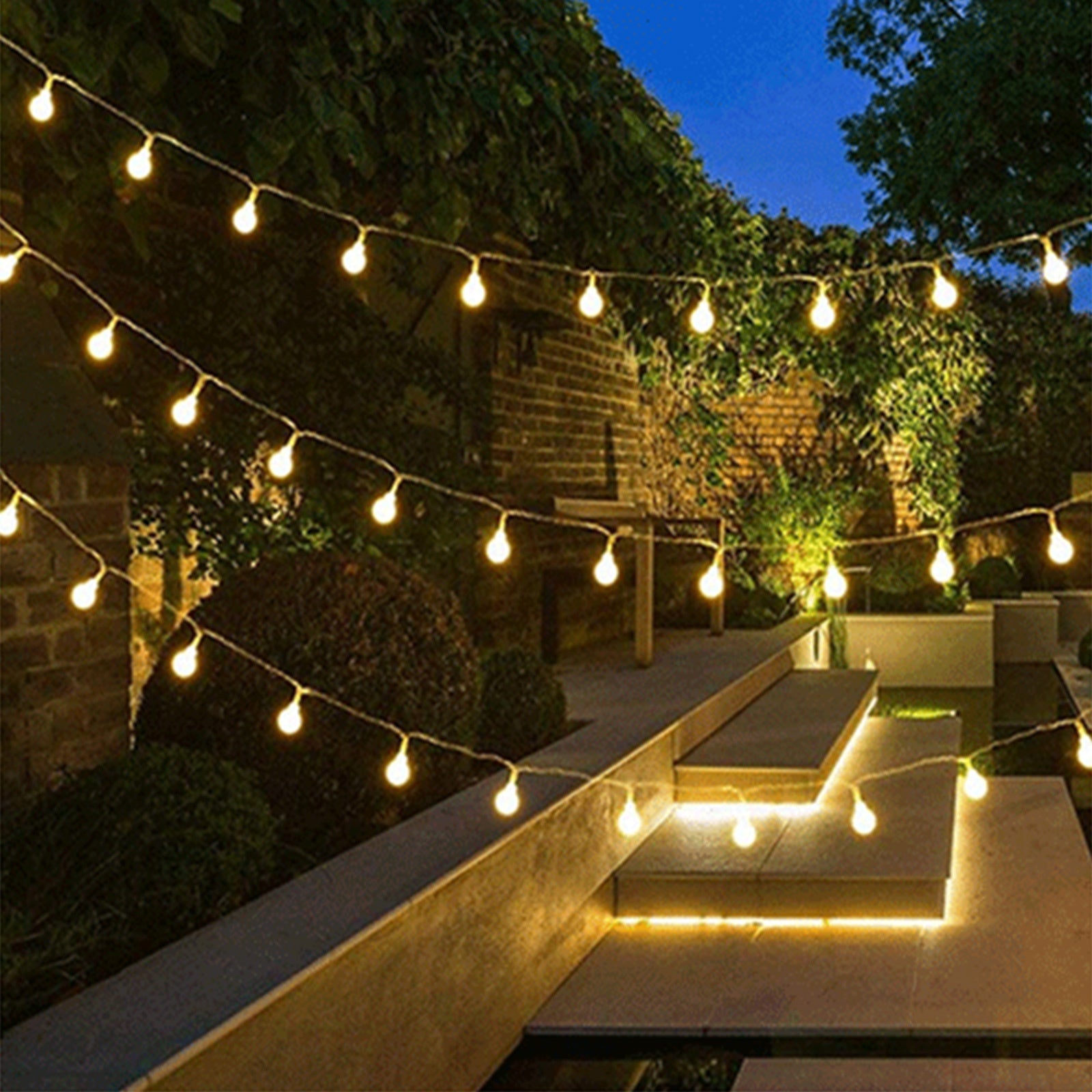 Festoon String Lights 10 Bulbs 14M Fairy LED Waterproof Outdoor Christmas Party 4