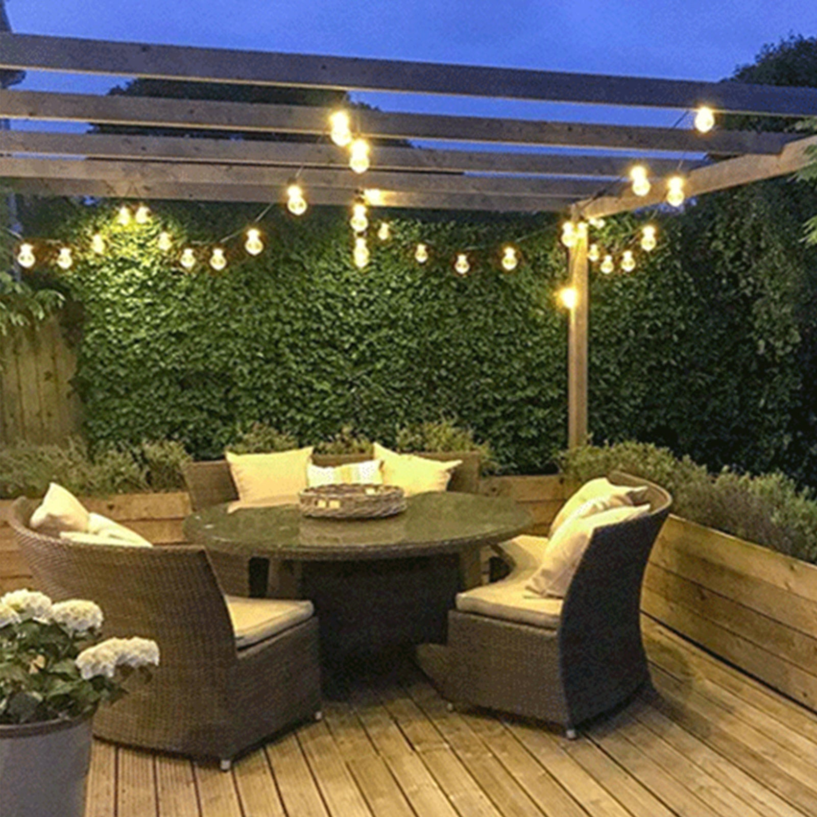Festoon String Lights 10 Bulbs 14M Fairy LED Waterproof Outdoor Christmas Party 5