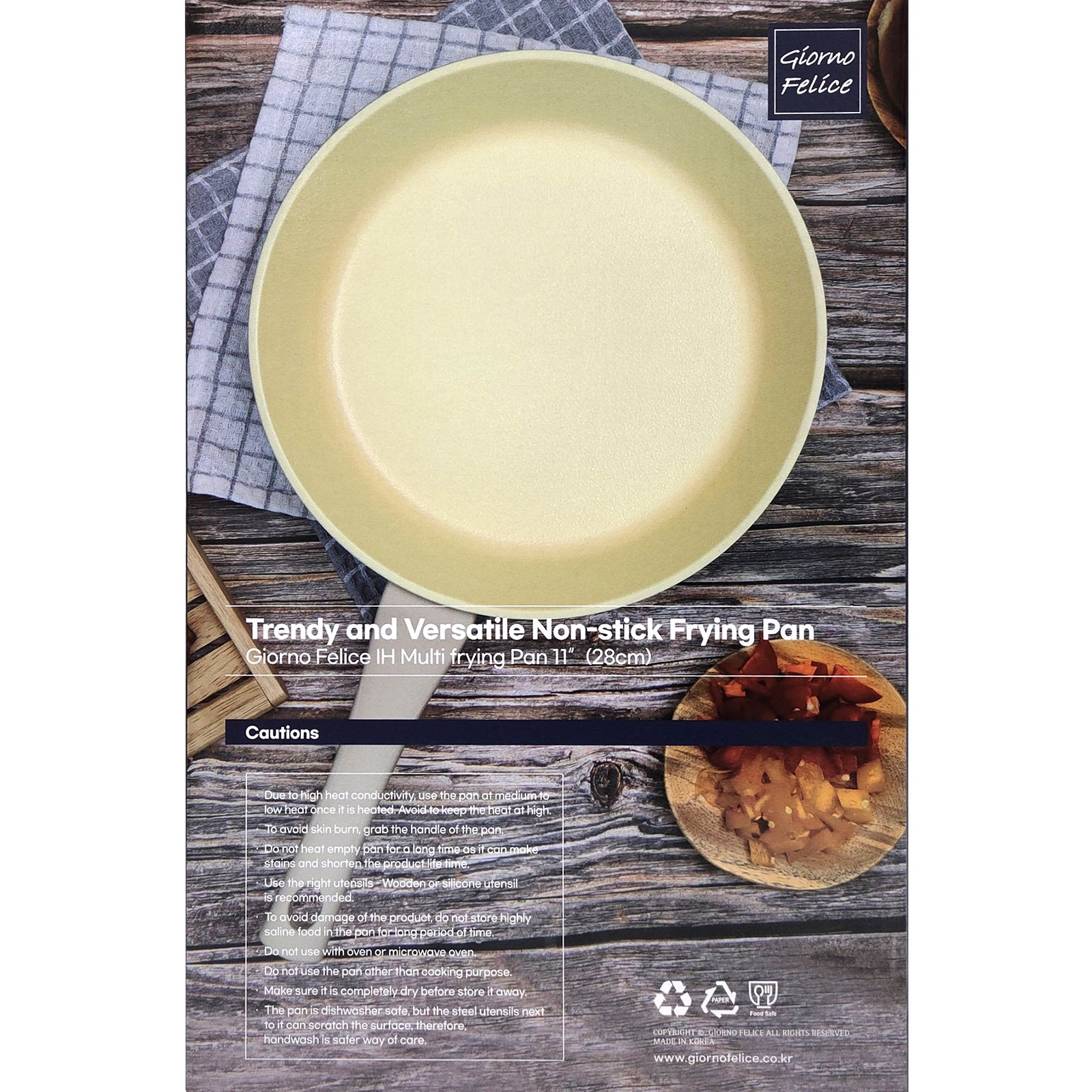 Giorno Felice IH Frypan 28cm Ceramic Non-Stick Frying Pan Induction 9