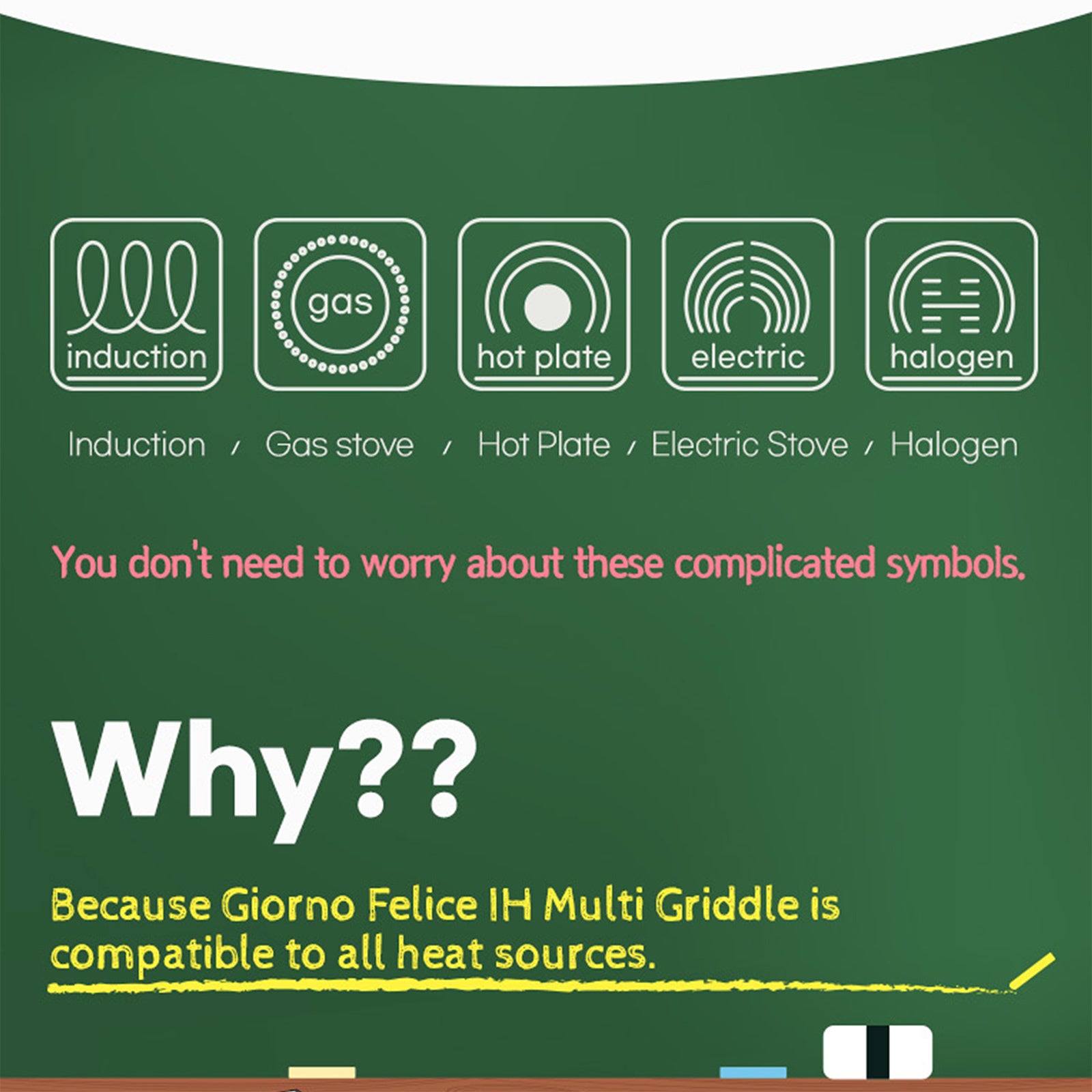 Giorno Felice IH Griddle Pan 34cm Round Ceramic Non-Stick Camping Korean Stew 9