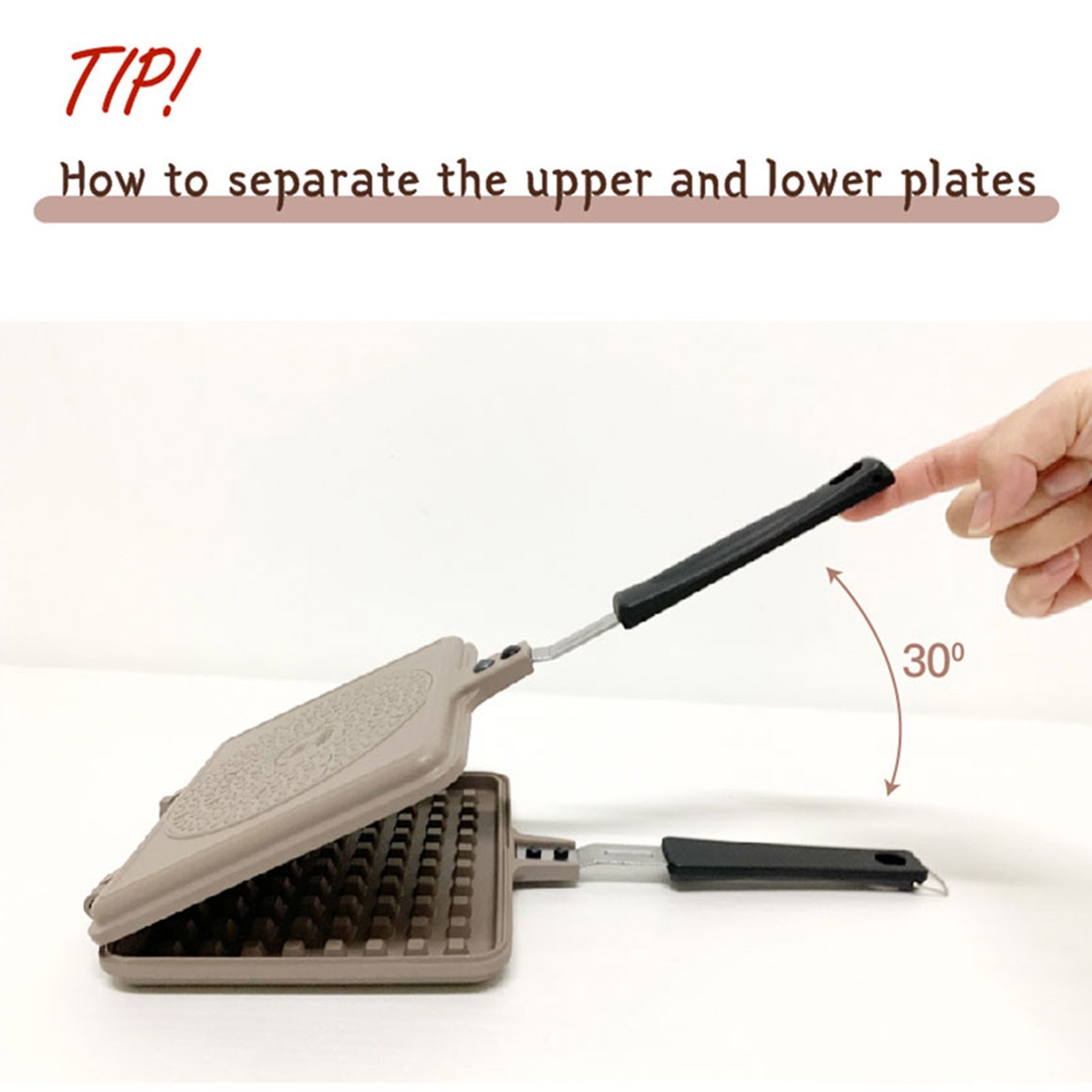 Giorno Felice IH Waffle Maker Pan Non-Stick Double-Sided Detachable 9