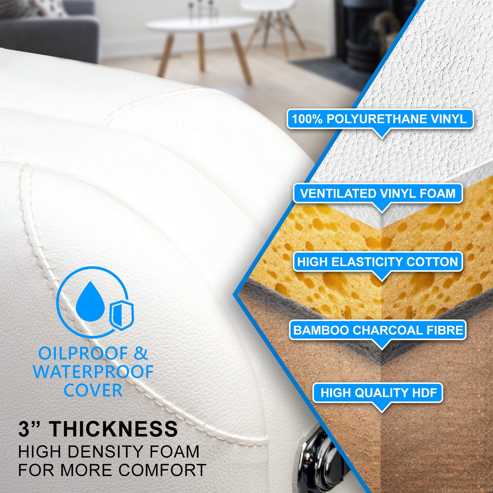 Aluminium Portable Beauty Massage Table Bed 3 Fold 70cm White 5