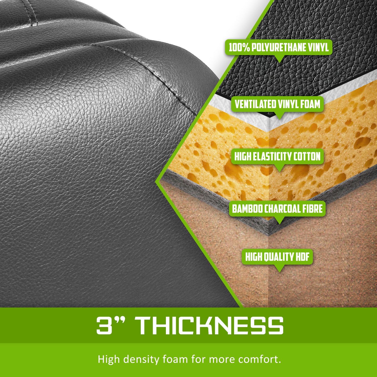 Wooden Portable Massage Table Bed 3 Fold 70cm BLACK 3