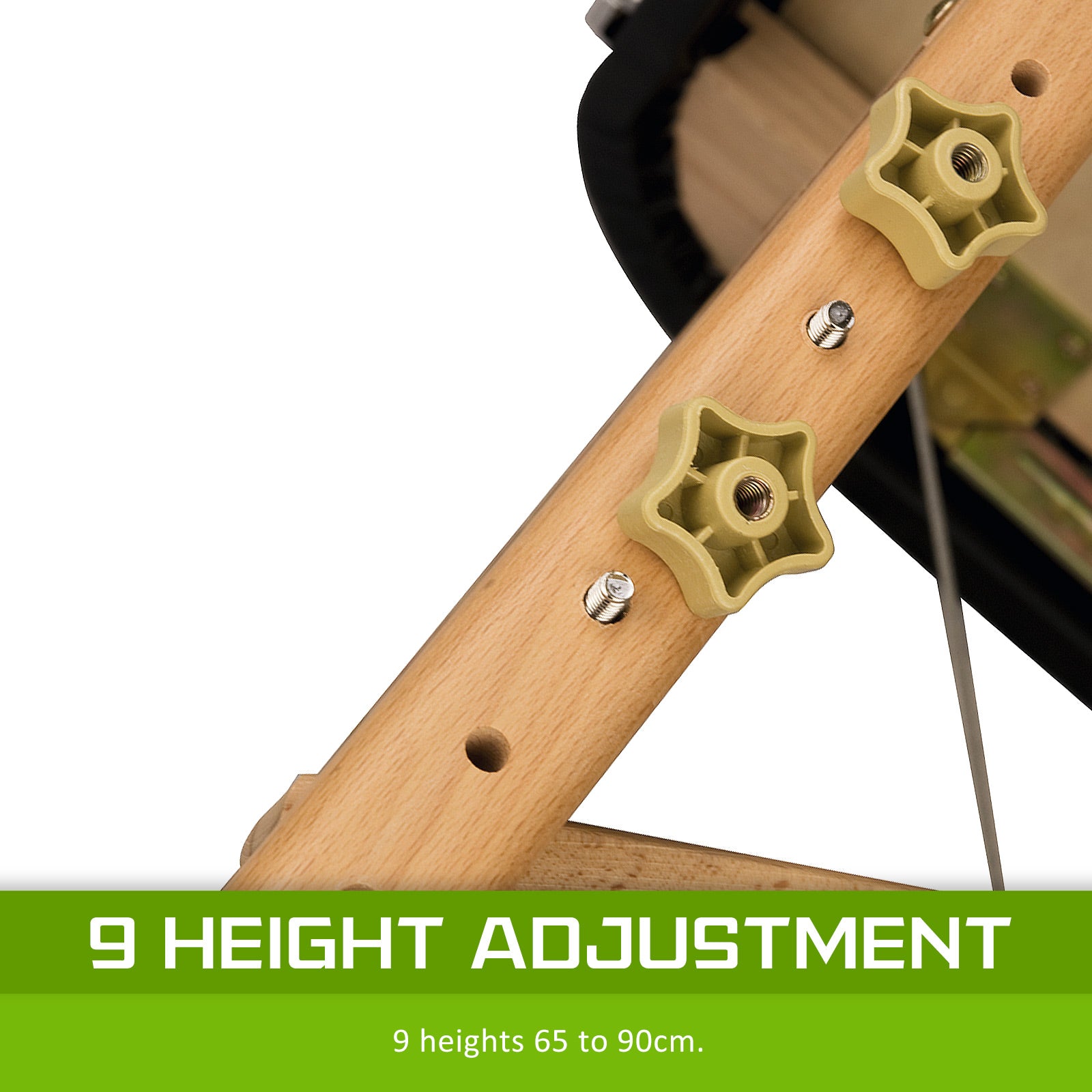 Wooden Portable Massage Table Bed 3 Fold 70cm BLACK 6