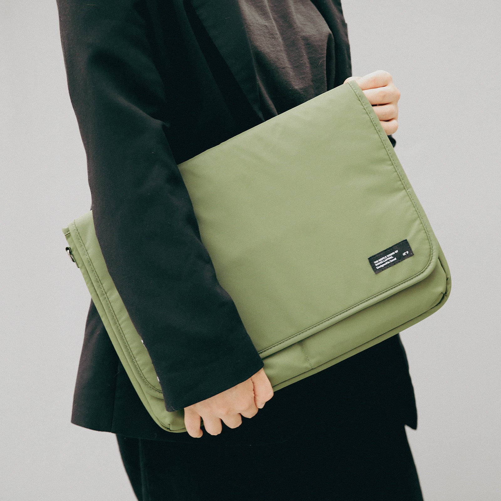 15.6/16 inch Laptop Sleeve Padded Shoulder Bag Travel Carry Case LATO KHAKI 9