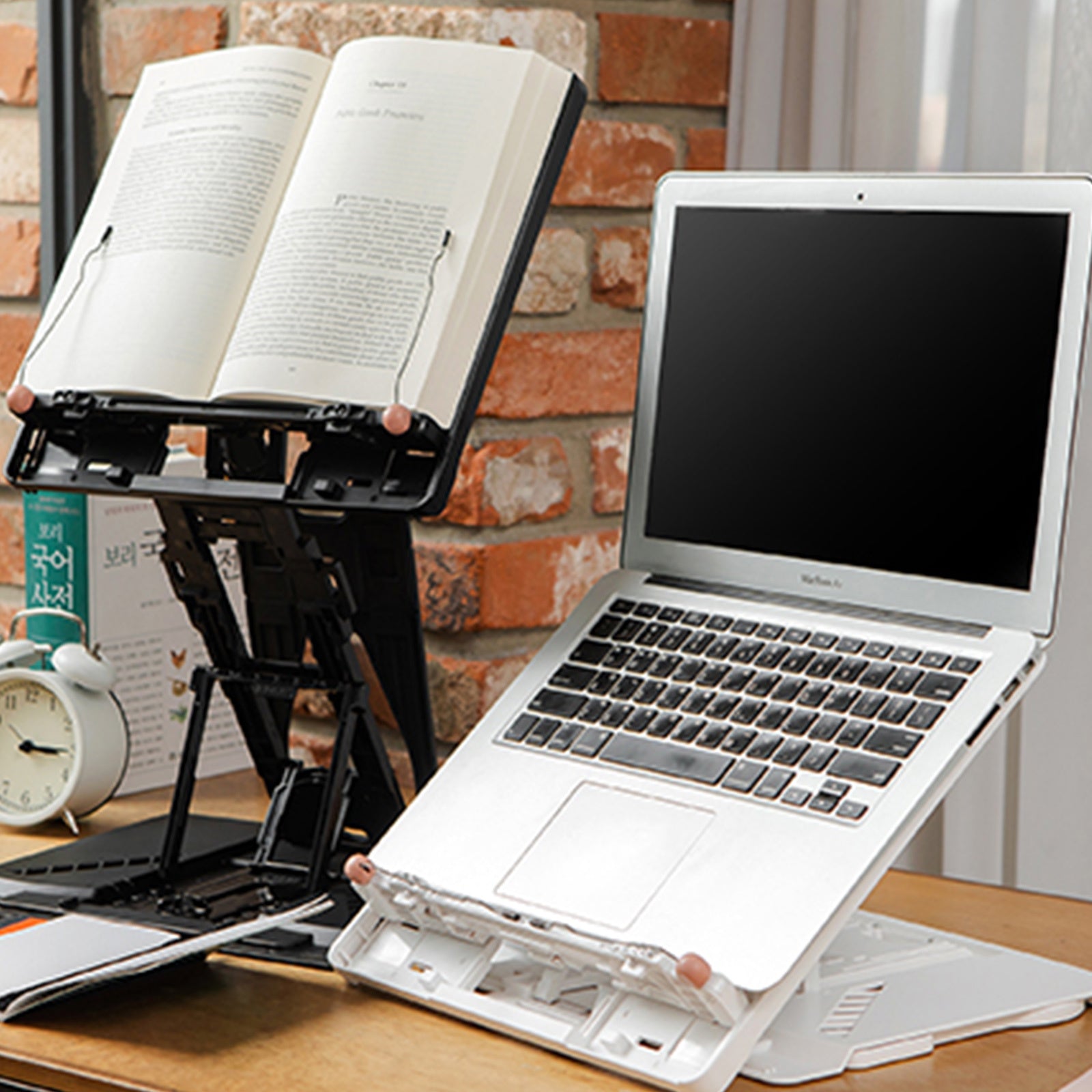 Adjustable Laptop Stand Foldable Tablet Book PC Holder Desk WHITE 3