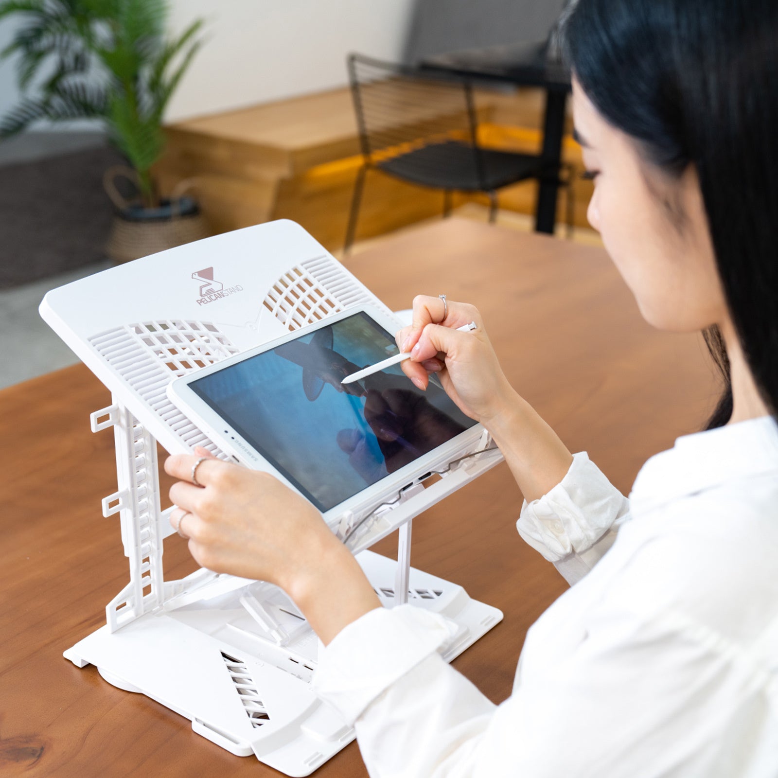 Adjustable Laptop Stand Foldable Tablet Book PC Holder Desk WHITE 7
