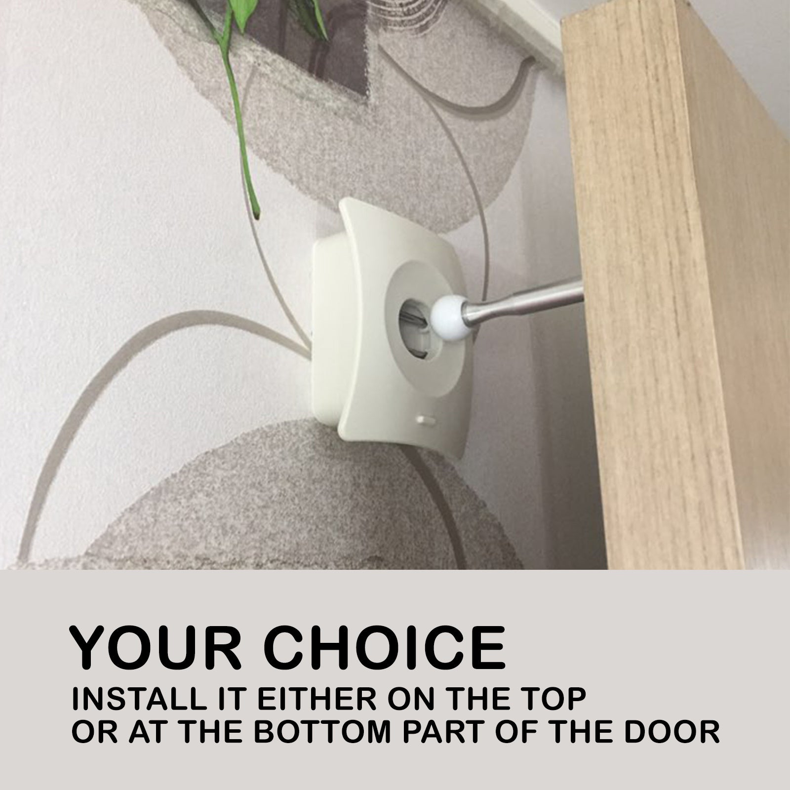 Door Stopper Wall Mount Door Stop Adhesive Catch Hole Advanced BEIGE 5