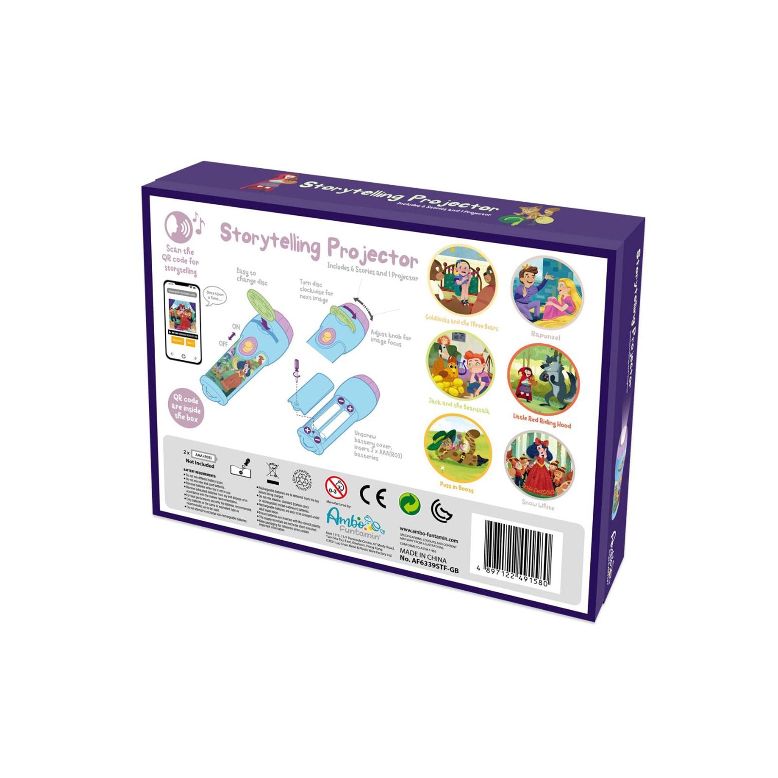 Storytelling Torch Projector 6 Stories Gift Set - Audio Kids Learning STEM Toy  - Series 2 3