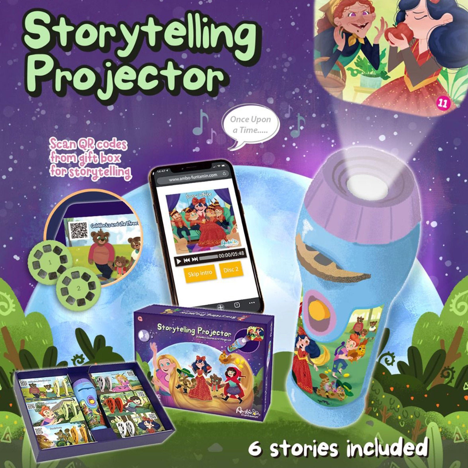 Storytelling Torch Projector 6 Stories Gift Set - Audio Kids Learning STEM Toy  - Series 2 4