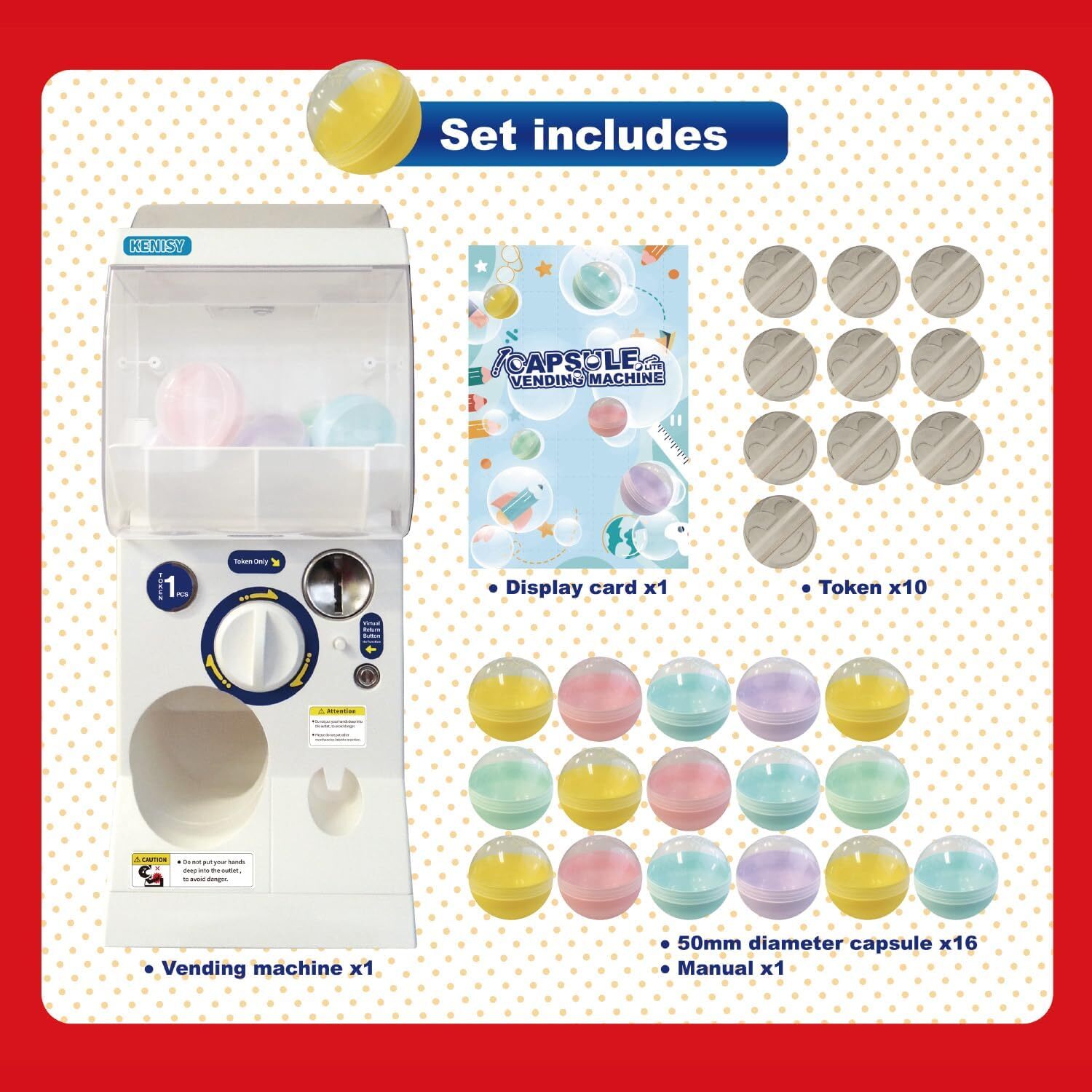 Gachapon Capsule Toy Vending Machine Lite Mini Collectible Gacha Dispenser Stackable WHITE 3