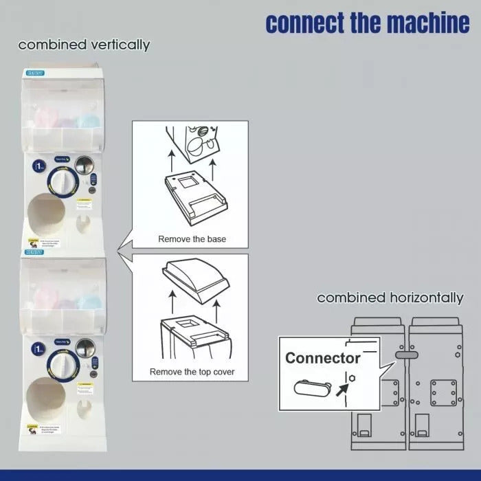 Gachapon Capsule Toy Vending Machine Lite Mini Collectible Gacha Dispenser Stackable WHITE 5