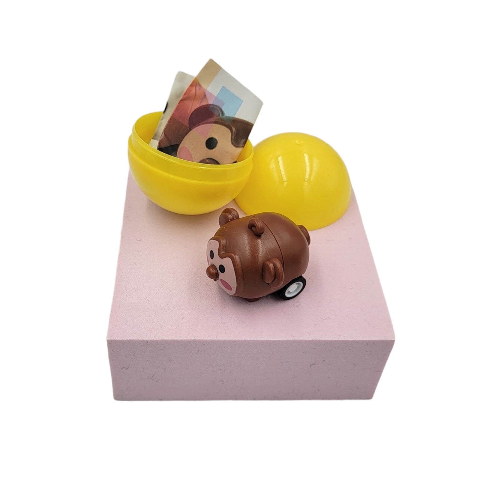 40X Cute Animal Pull Back Car Toy Capsules 50mm Collectible Gacha in Display Box 5