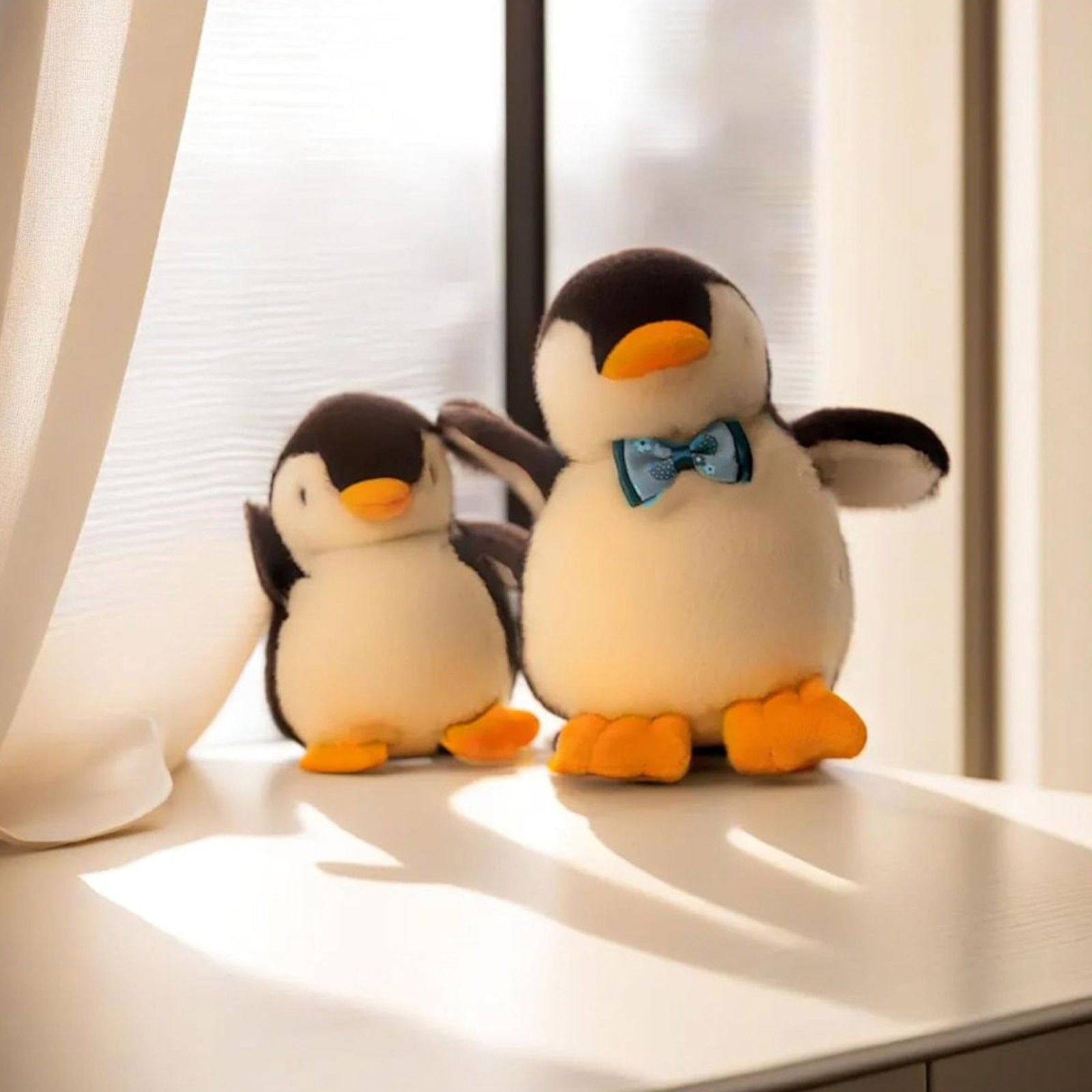 2X Plush Penguin Keychain Or Doll With Sound Activation BLACK 3