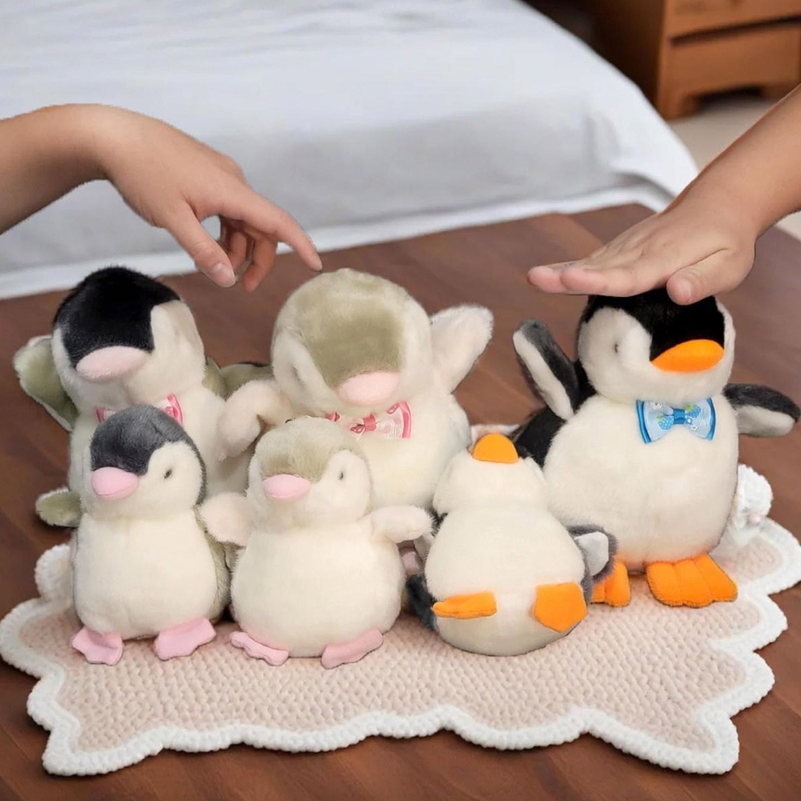2X Plush Penguin Keychain Or Doll With Sound Activation BLACK 4
